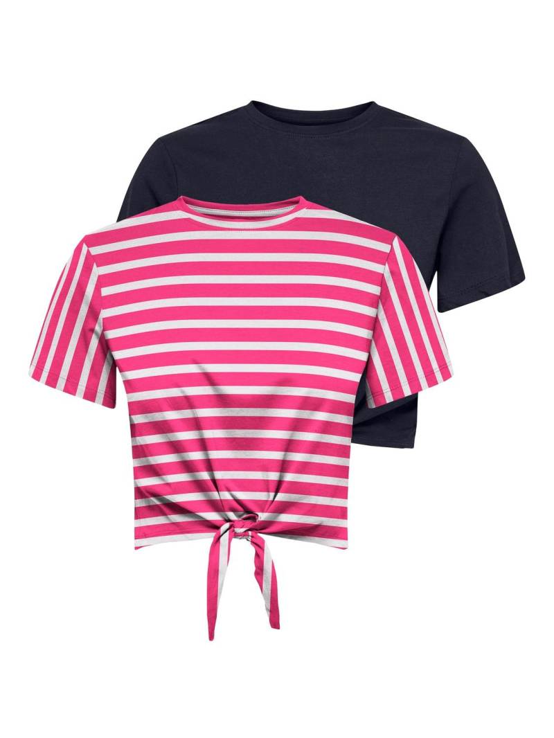 ONLY Kurzarmshirt »ONLMAY LIFE S/S SHORT KNOT TOP BOX 2PACK« von ONLY