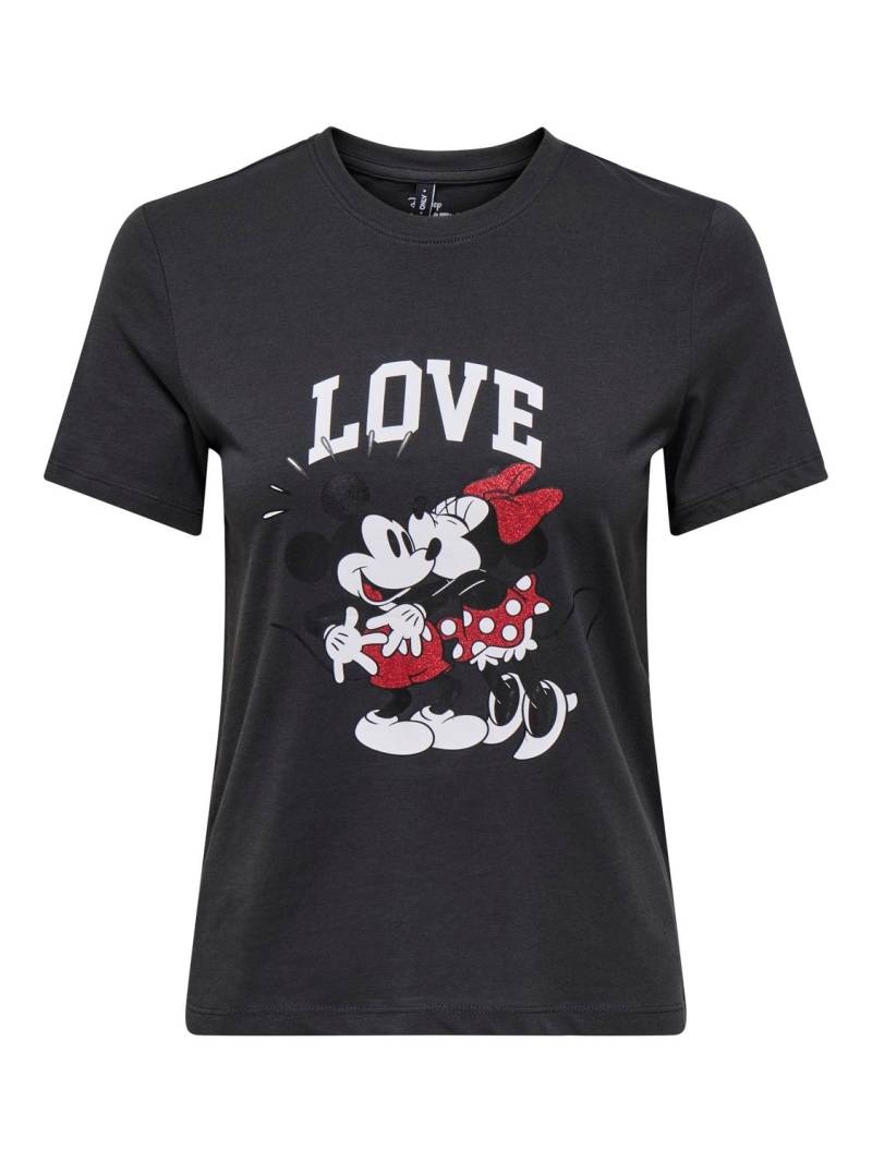 ONLY Kurzarmshirt »ONLMICKEY LIFE REG S/S VALENTINE TOP JRS«, mit Mickey und Minni Druck von ONLY