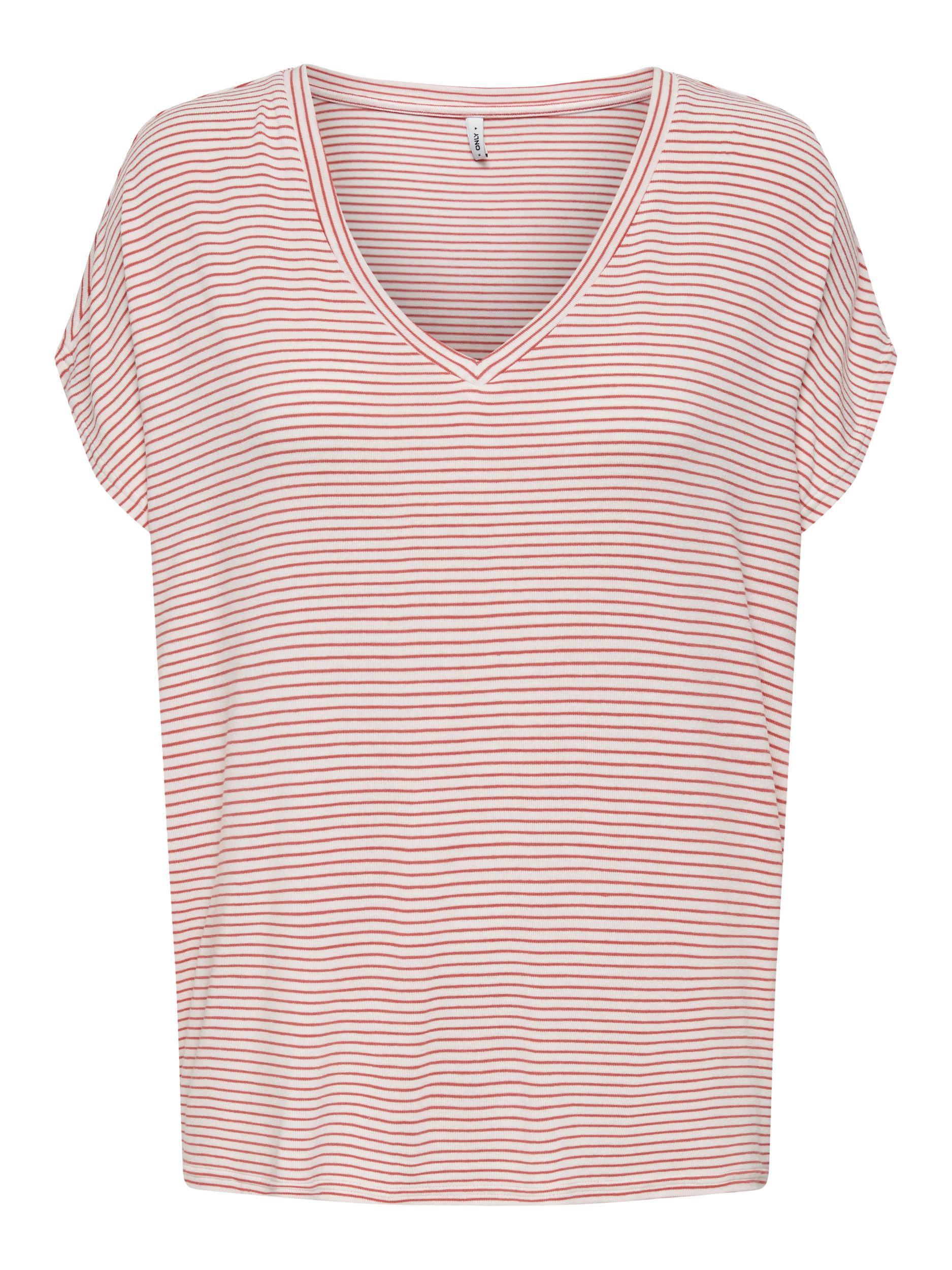 ONLY Kurzarmshirt »ONLTINE S/S V-NECK TOP JRS« von ONLY