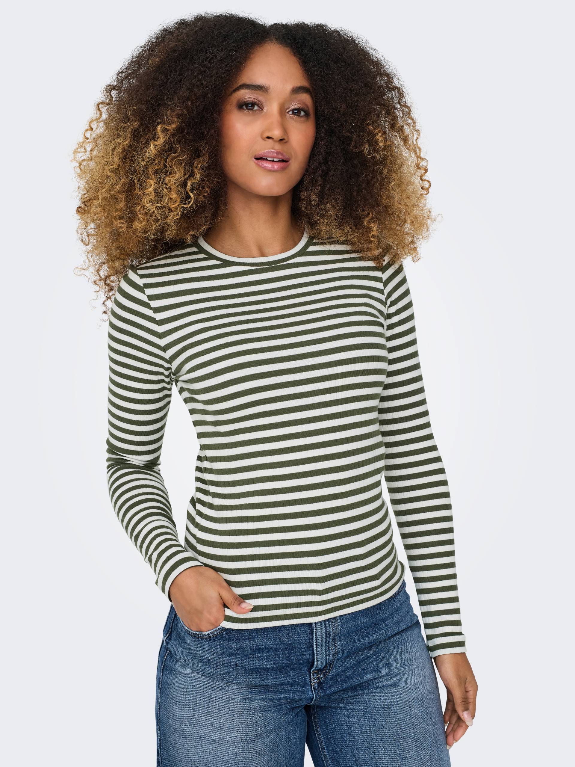 ONLY Langarmshirt »ONLAIDA L/S STRIPED TOP JRS« von ONLY