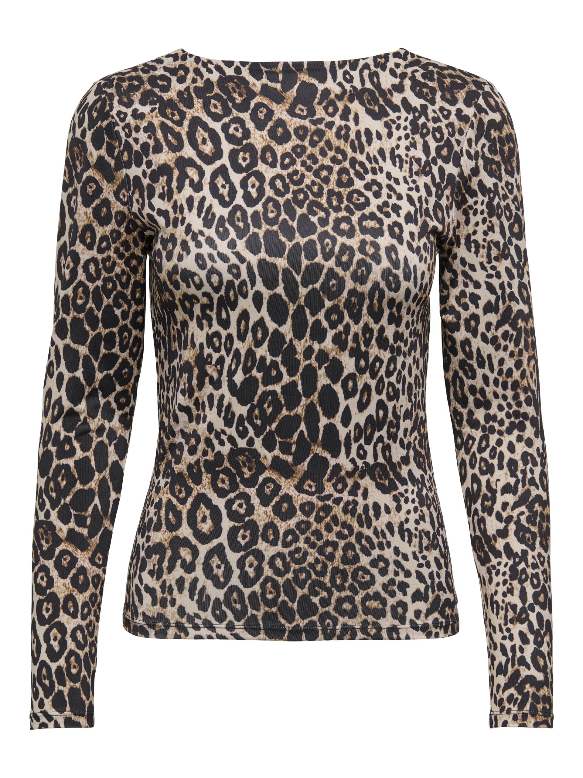 ONLY Langarmshirt »ONLLONE LEO L/S TWO WAY TOP JRS«, Mit tiefem Ausschnitt vorne oder hinten zu tragen von ONLY