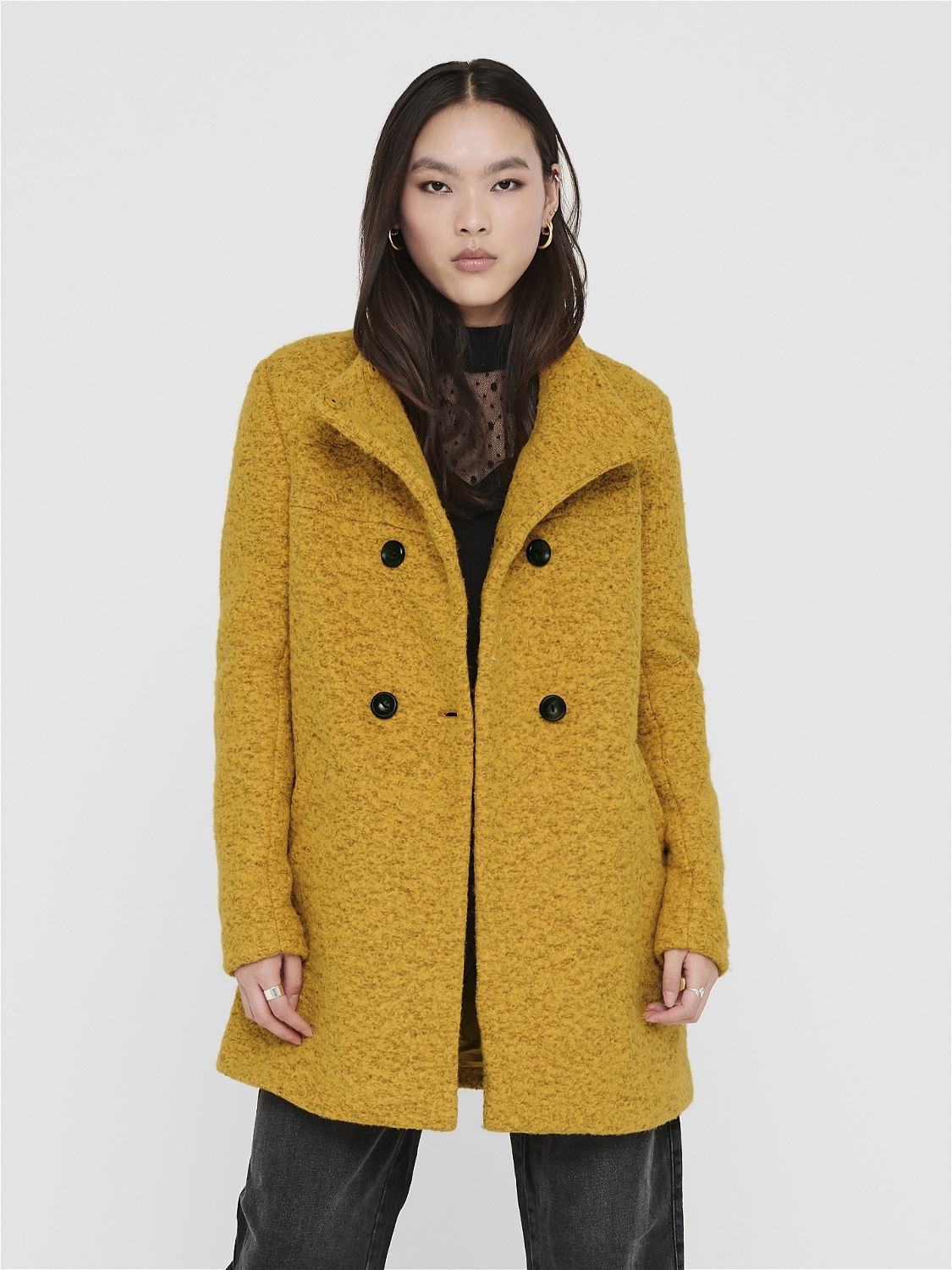 ONLY Langjacke »ONLNEWSOPHIA WOOL COAT OTW CC«, mit Wolle von ONLY