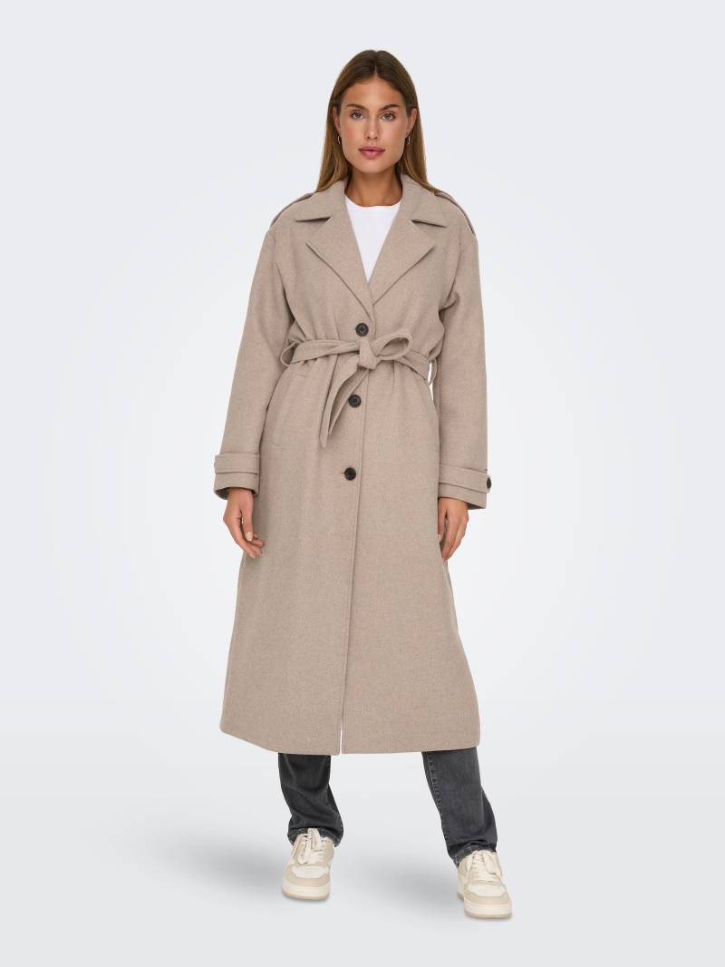 ONLY Langmantel »ONLNALINA X-LONG WOOL TRENCHCOAT OTW«, mit Wolle von ONLY