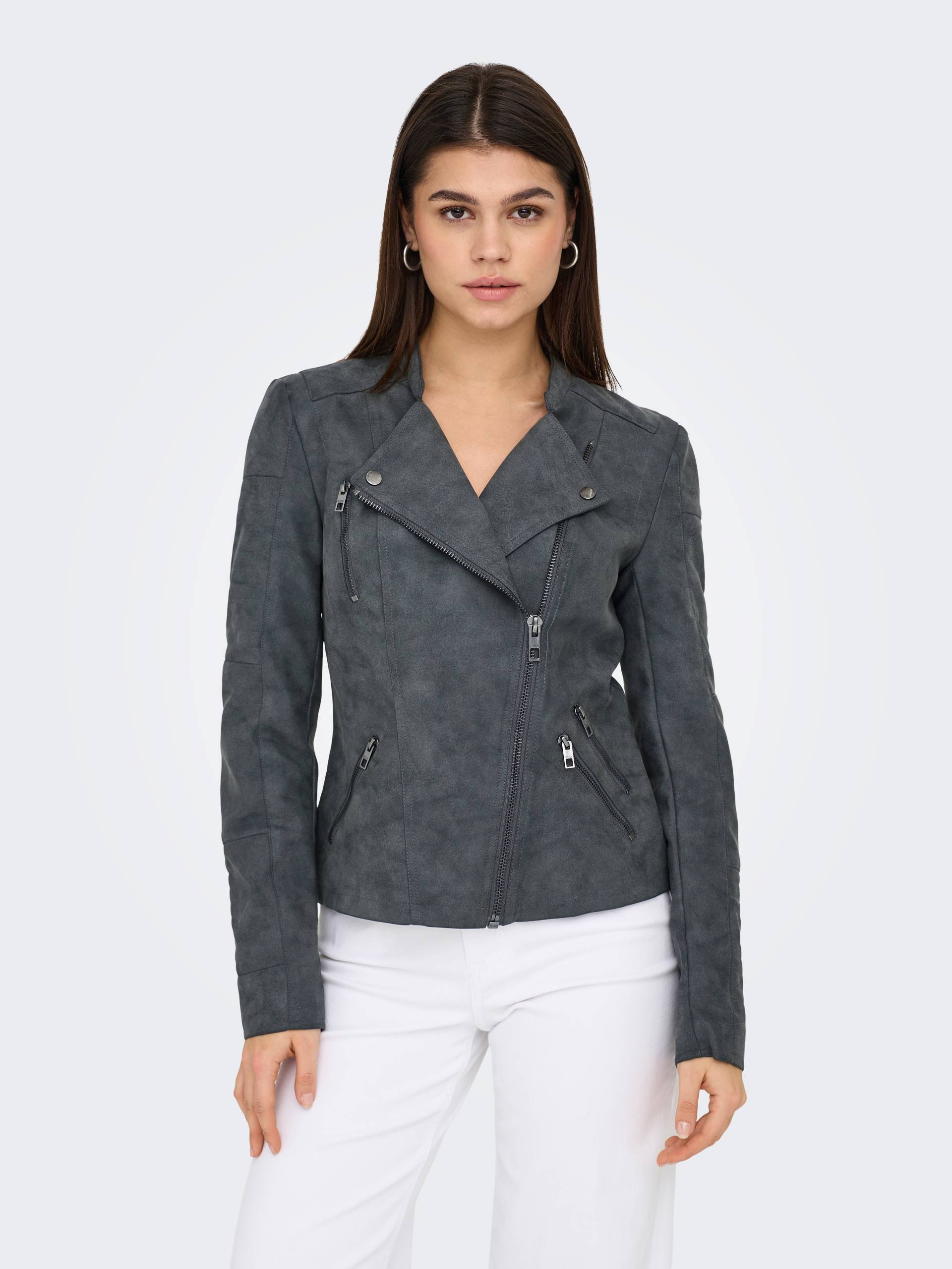 ONLY Lederimitatjacke »ONLAVA FAUX LEATHER BIKER OTW NOOS«, mit Biker-Details von ONLY