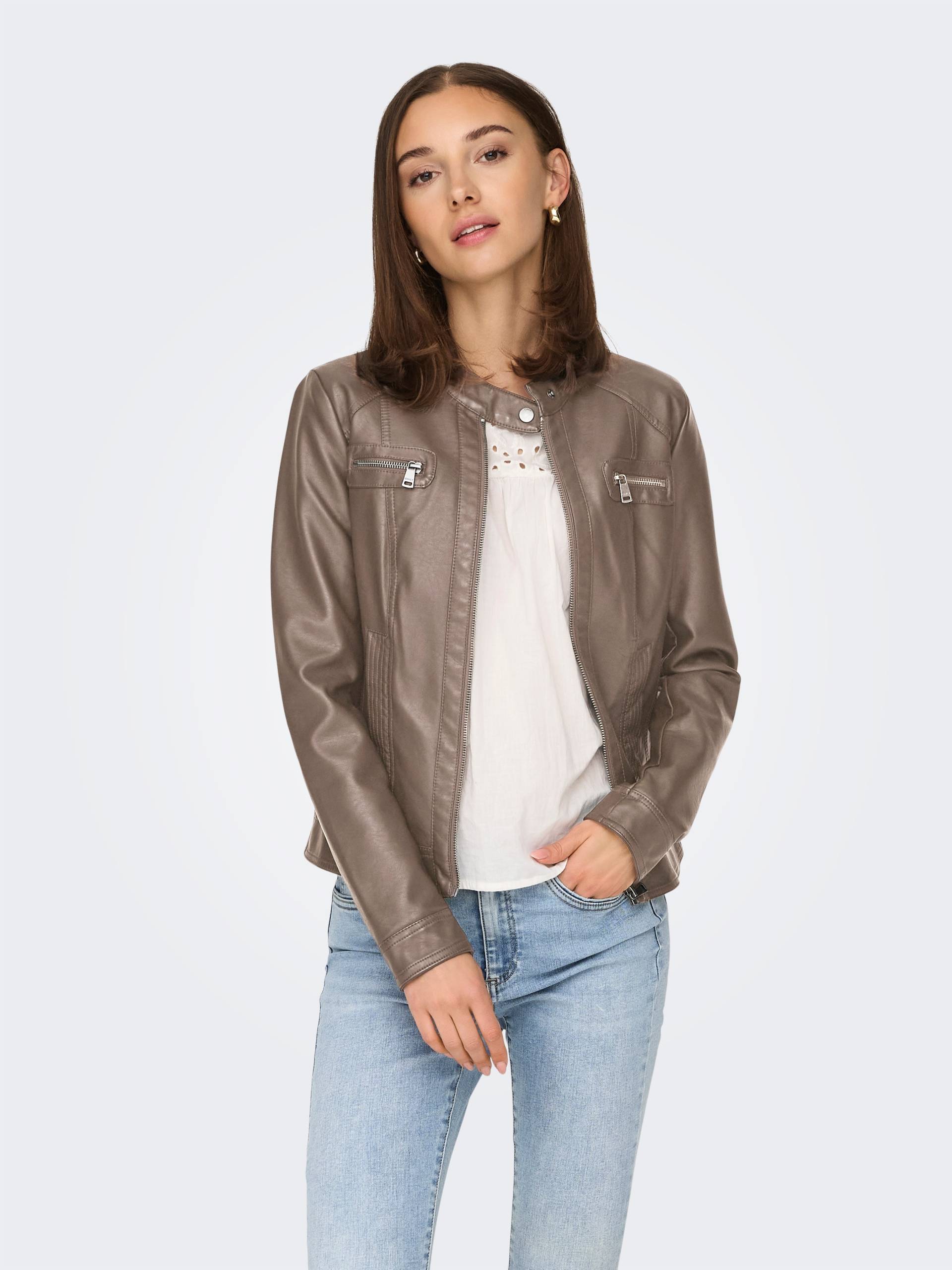 ONLY Lederimitatjacke »ONLBANDIT FAUX LEATHER BIKER NOOS OTW«, in kurzer, modischer Form ONLY Lederimitatjacke »ONLBANDIT FAUX LEATHER BIKER NOOS OTW«, in kurzer, modischer Form von ONLY