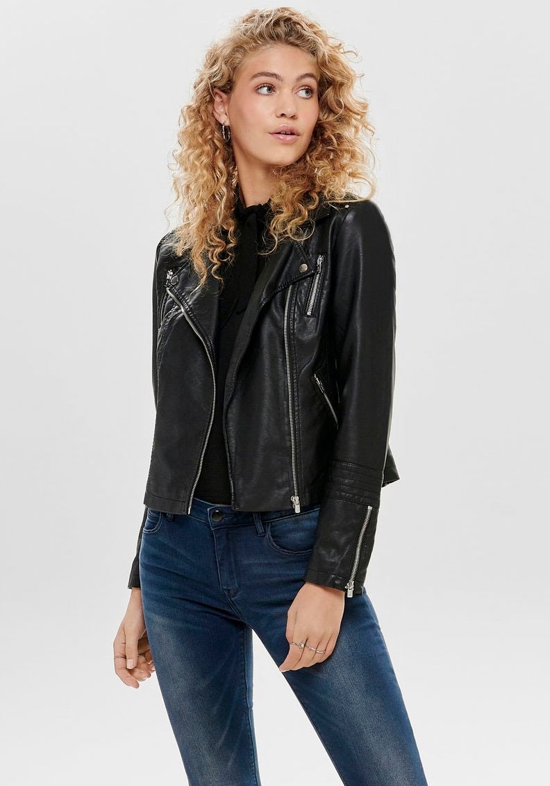 ONLY Lederimitatjacke »ONLGEMMA FAUX LEATHER BIKER OTW NOOS«, im Biker Style von ONLY