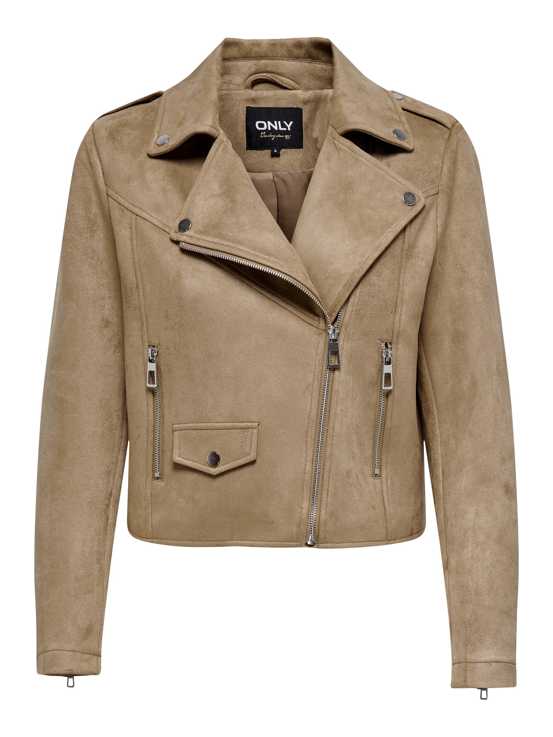 ONLY Lederimitatjacke »ONLSCOOTIE FAUX SUEDE BIKER JACKET OTW«, mit Biker Details von ONLY