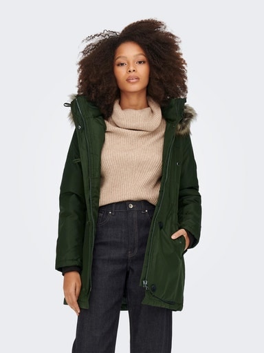 ONLY Parka »ONLIRIS FUR WINTER PARKA OTW CC«, mit Kapuze, mit Kapuze von ONLY