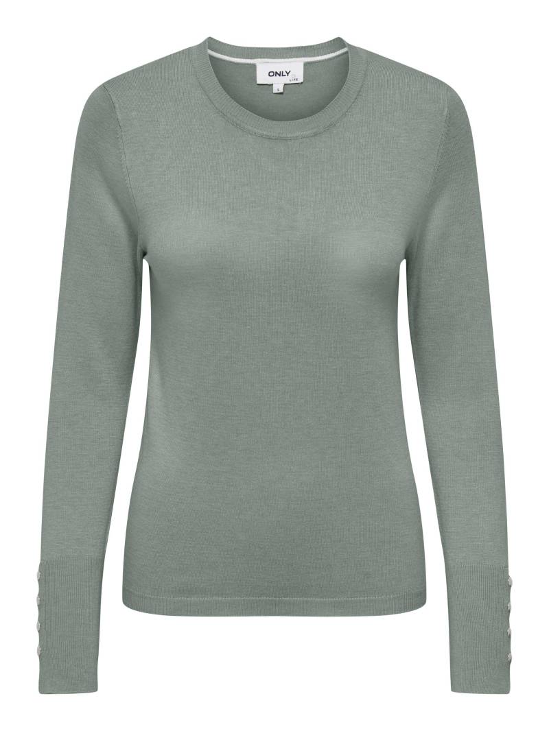 ONLY Rundhalspullover »ONLJULIE LIFE LS BUTTON O-NECK CC KNT« von ONLY