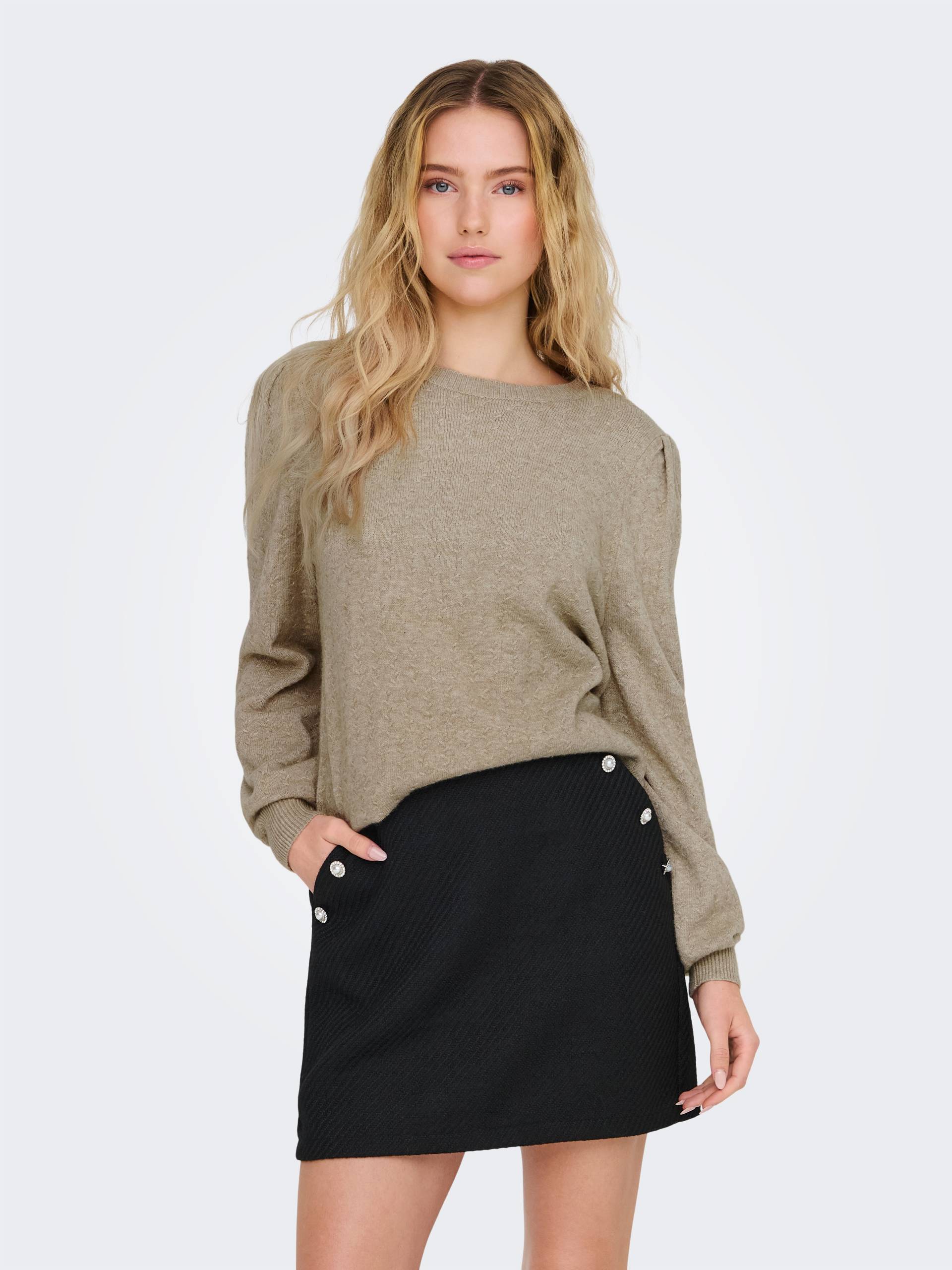 ONLY Rundhalspullover »ONLKATIA LS STRUCTURE PUFF O-NECK CC KNT« ONLY Rundhalspullover »ONLKATIA LS STRUCTURE PUFF O-NECK CC KNT« von ONLY