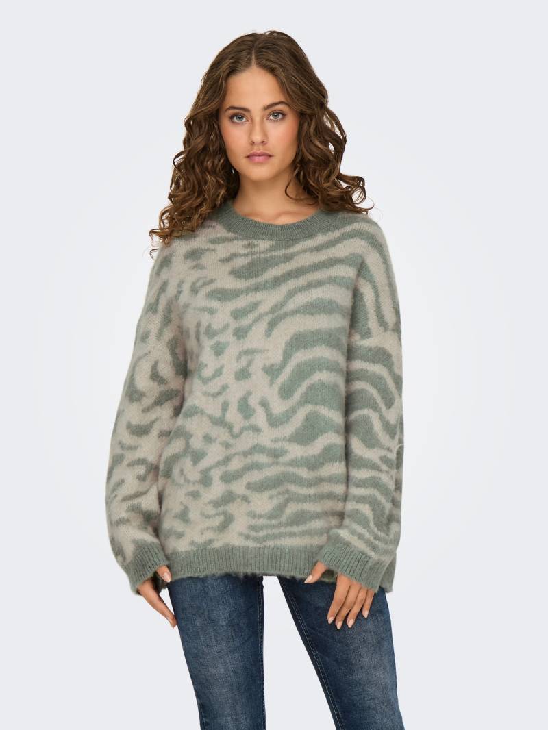 ONLY Rundhalspullover »ONLWILD LS JQ LONG O-NECK CC KNT« von ONLY