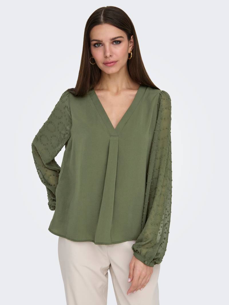 ONLY Shirtbluse »ONLMASJA FR L/S V-NECK SHIRT CS PTM« von ONLY