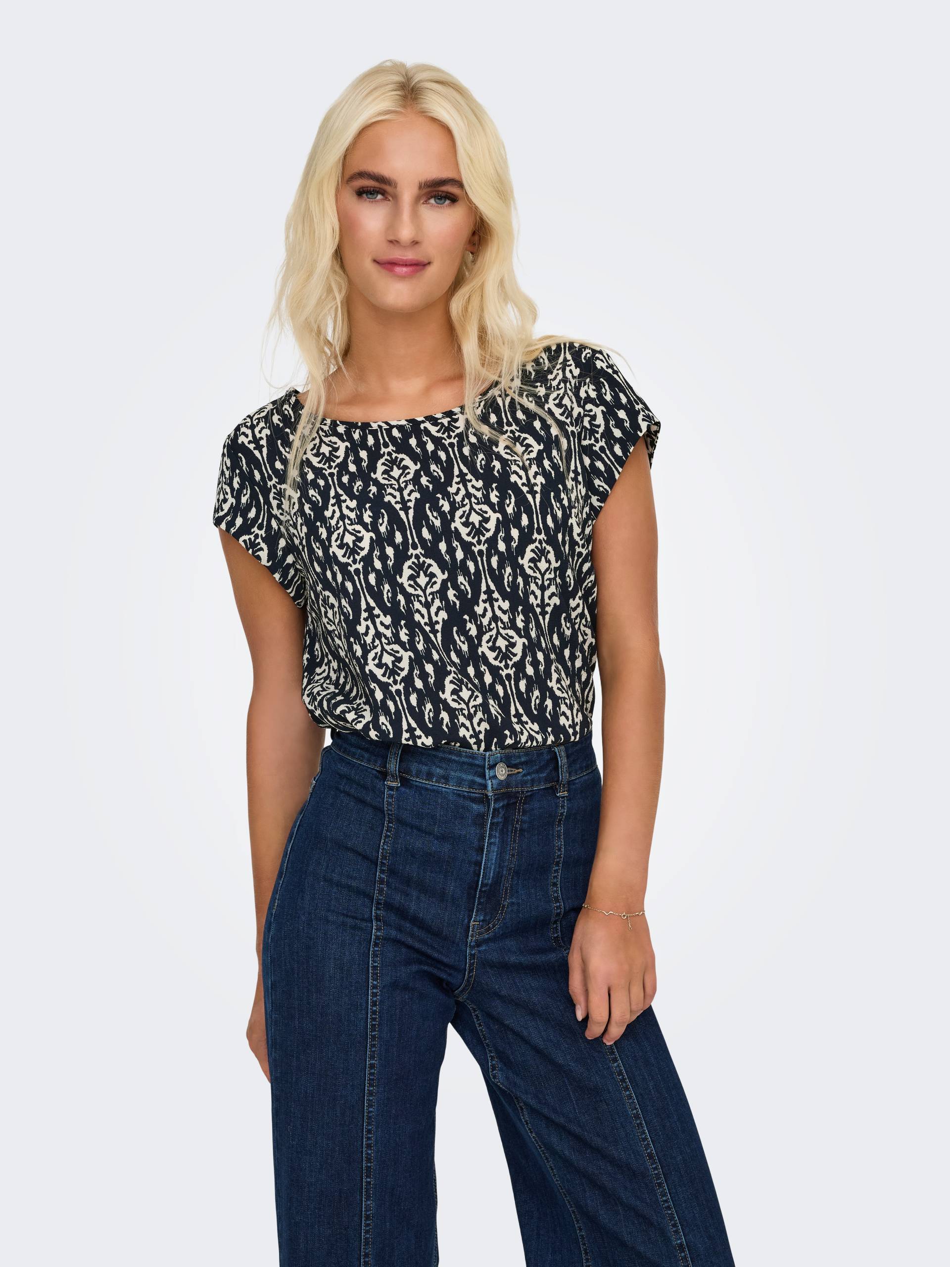 ONLY Shirtbluse »ONLVIC S/S AOP TOP NOOS PTM«, mit Allover Druck von ONLY