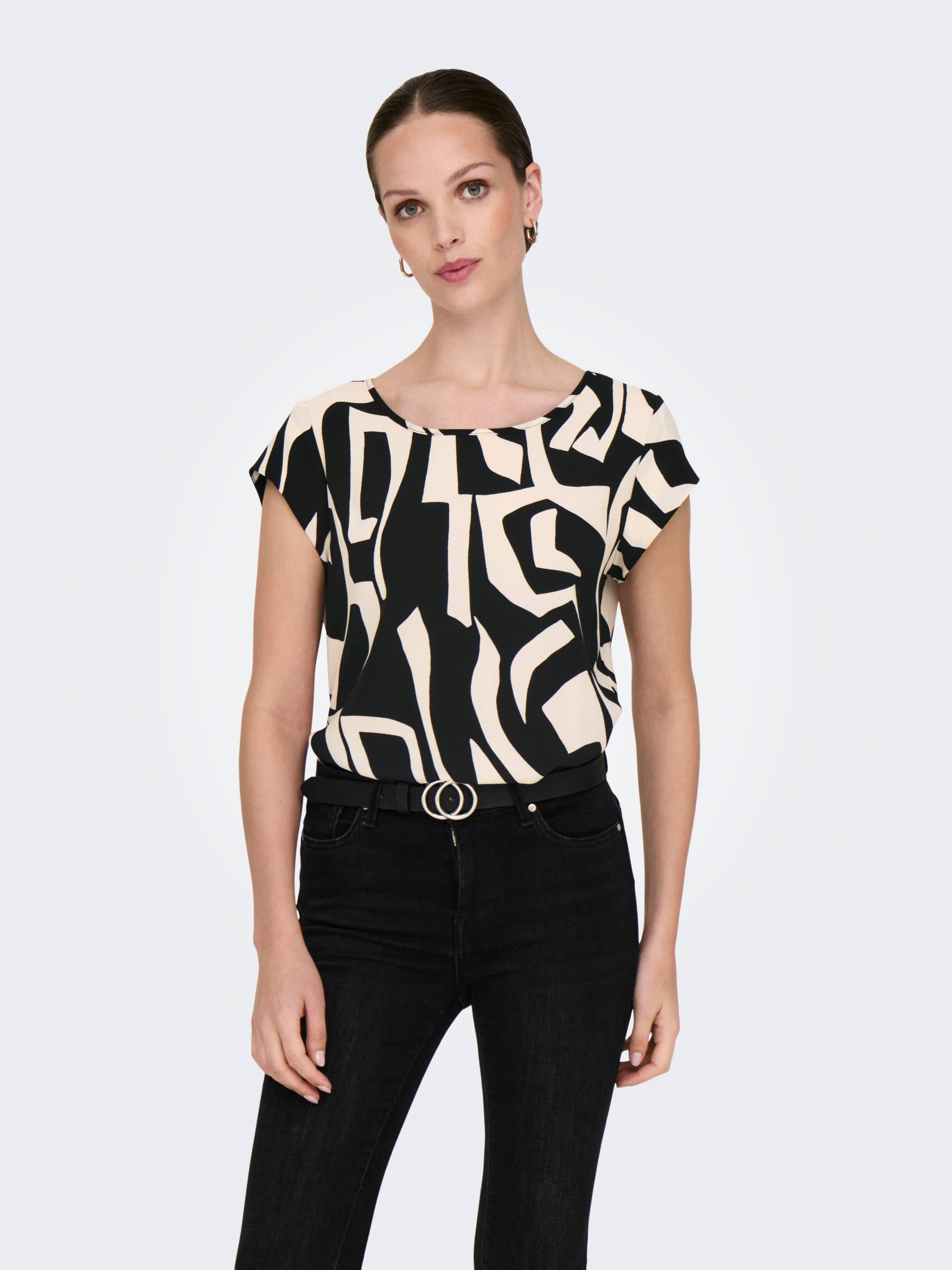 ONLY Shirtbluse »ONLVIC S/S AOP TOP NOOS PTM«, mit Allover Druck von ONLY