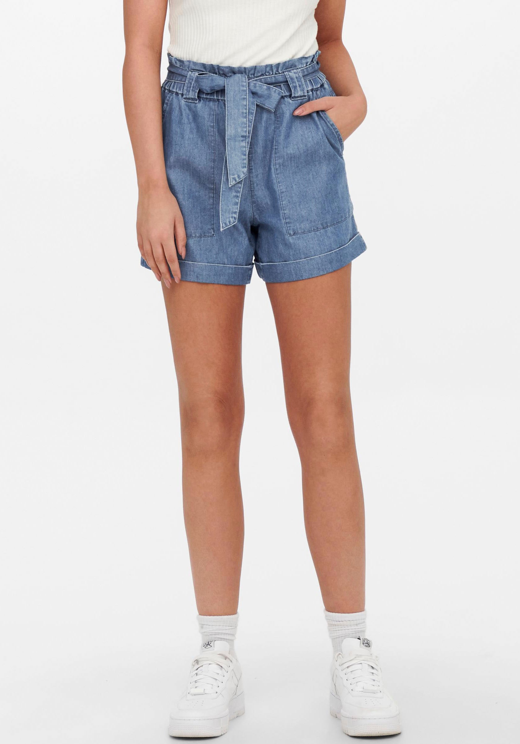 ONLY Shorts »ONLBEA SMILLA HW PB LOOSE DNM SHORTS«, im Denim Look von ONLY