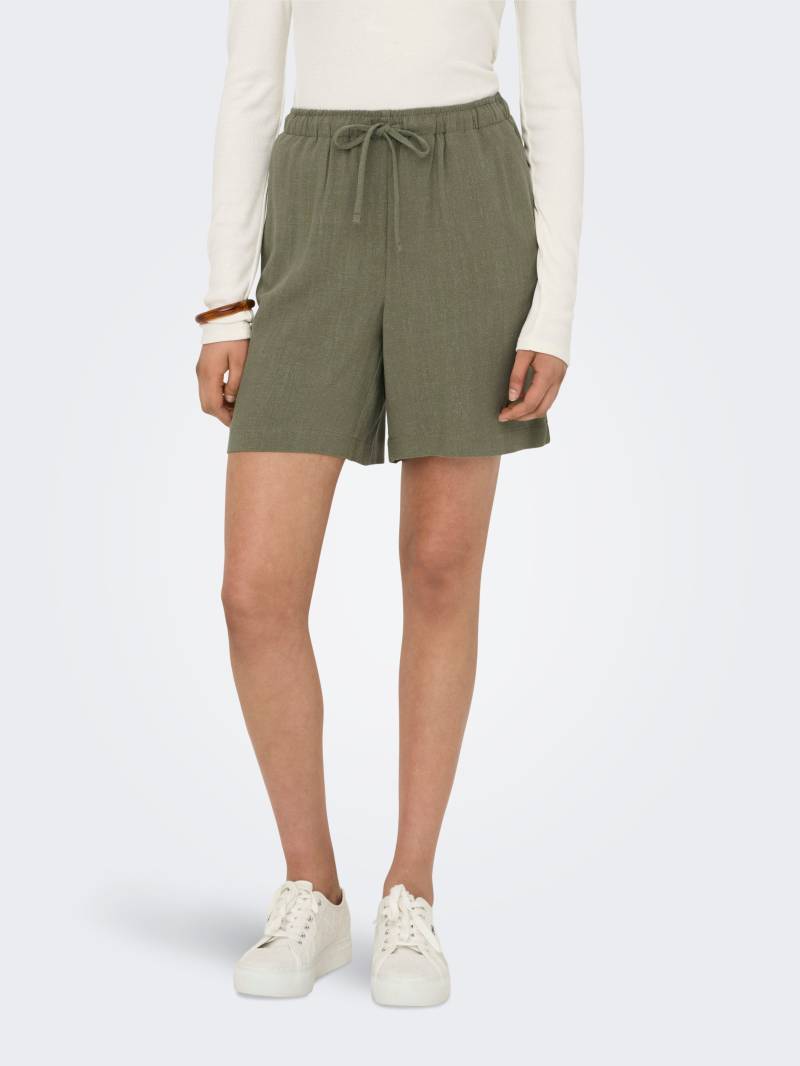 ONLY Shorts »ONLSIESTA MW PULL-UP LINEN BL SHORTS OS«, mit Leinen von ONLY