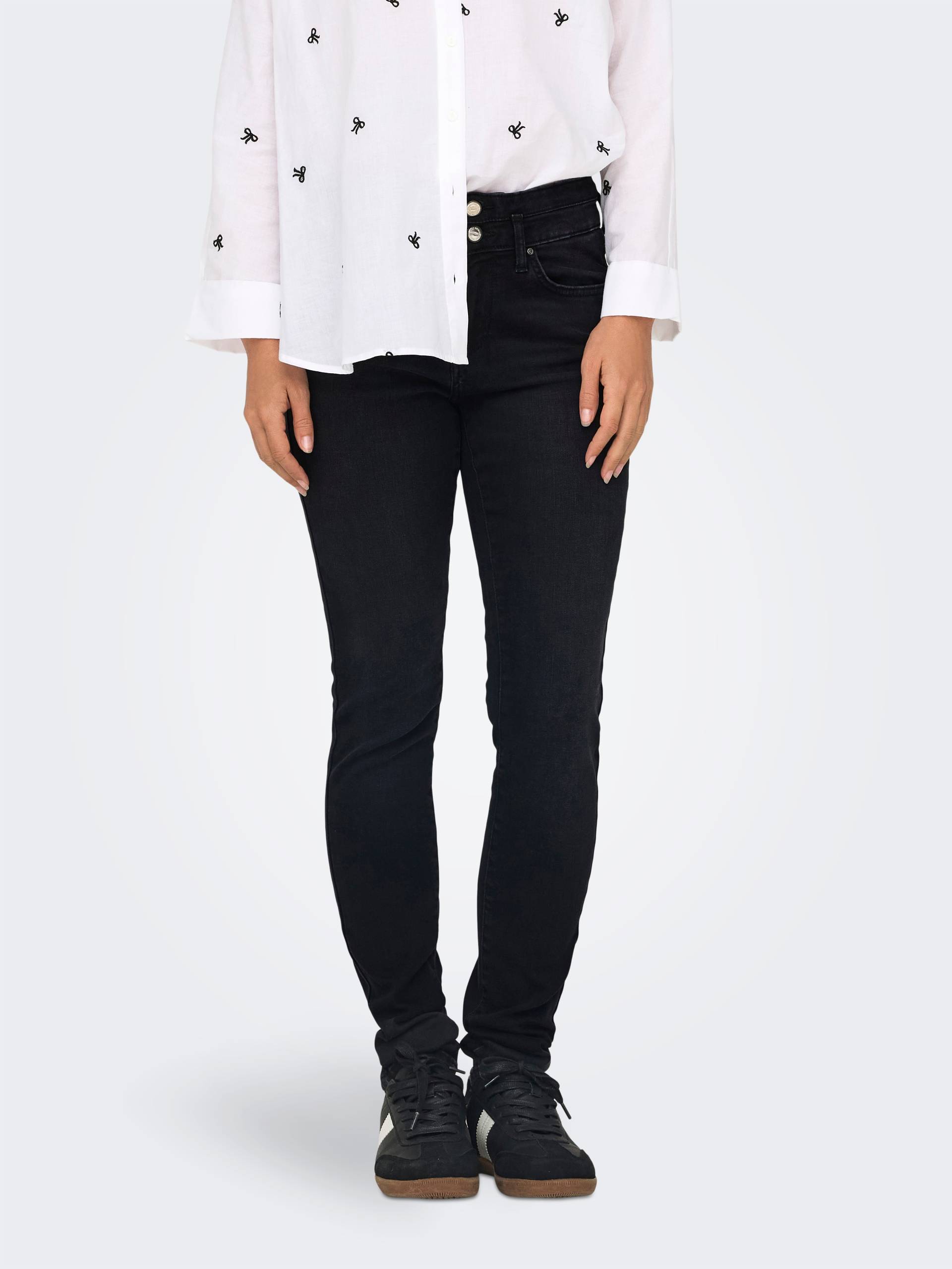 ONLY Skinny-fit-Jeans »ONLBLUSH MID SK DB WAIST DNM TAI BOX X« ONLY Skinny-fit-Jeans »ONLBLUSH MID SK DB WAIST DNM TAI BOX X« von ONLY