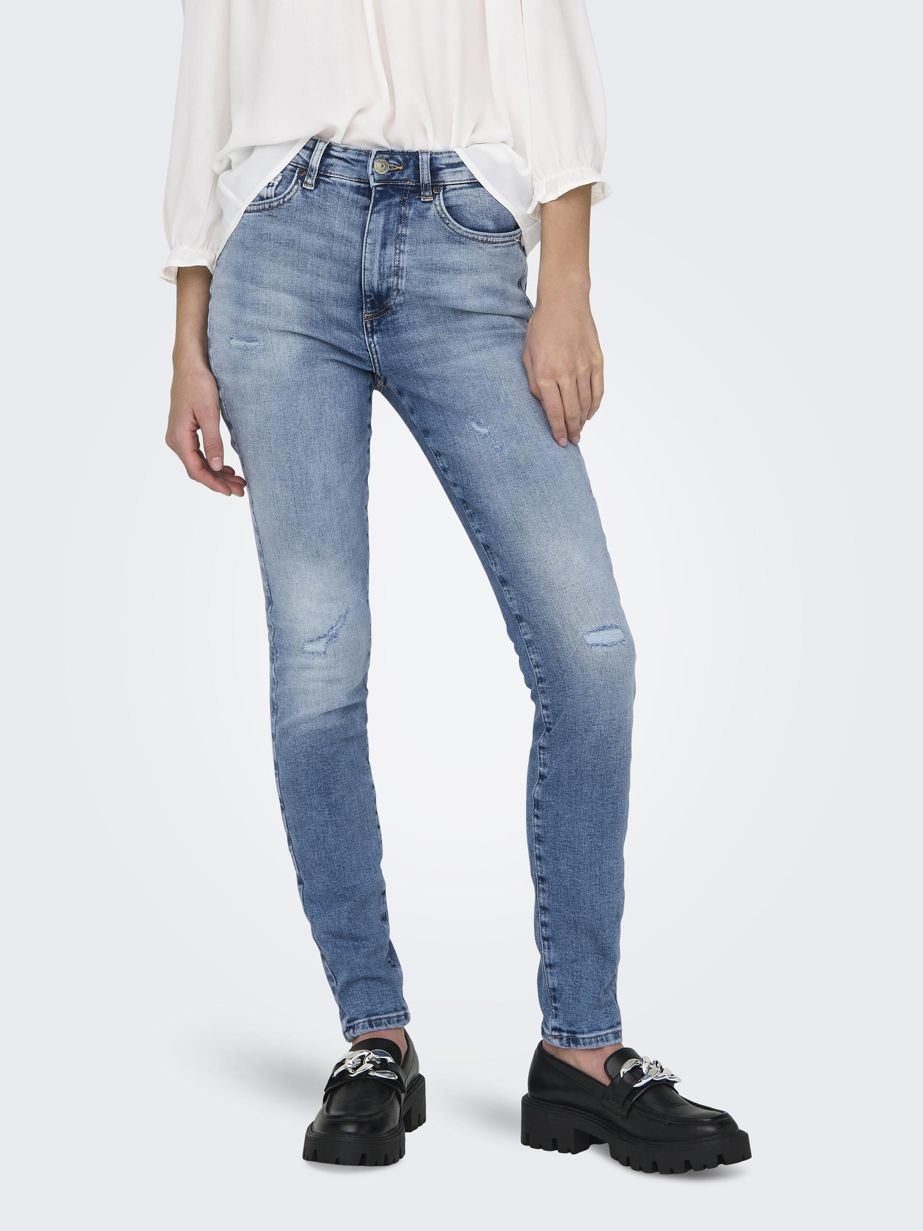 ONLY Skinny-fit-Jeans »ONLFOREVER ICON HW SK LAK DNM GEN476NOOS«, mit Destroyed Effekt von ONLY