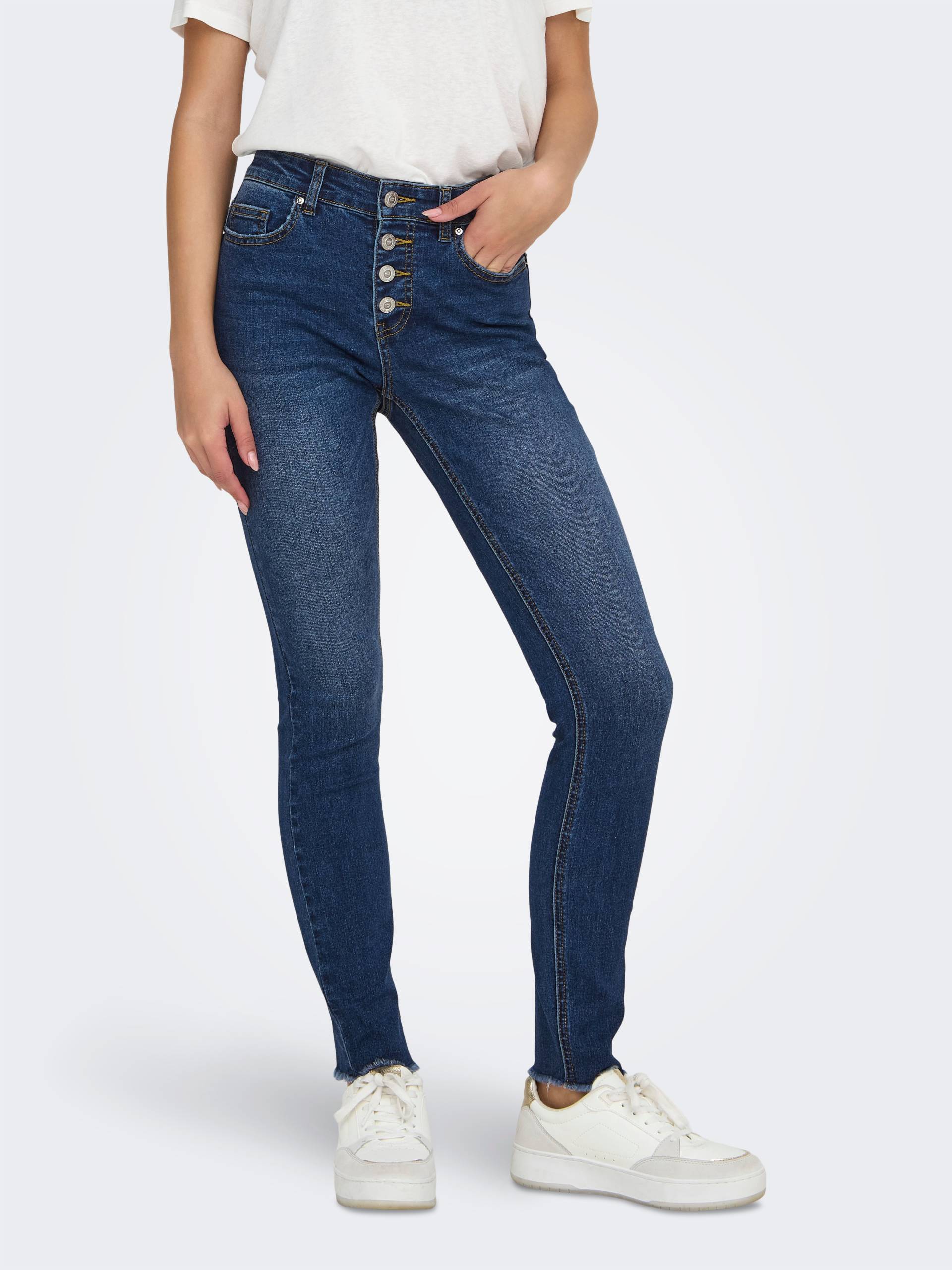 ONLY Skinny-fit-Jeans »ONLMIA MID WAIST BUTTON SK RW ANK BOX« von ONLY