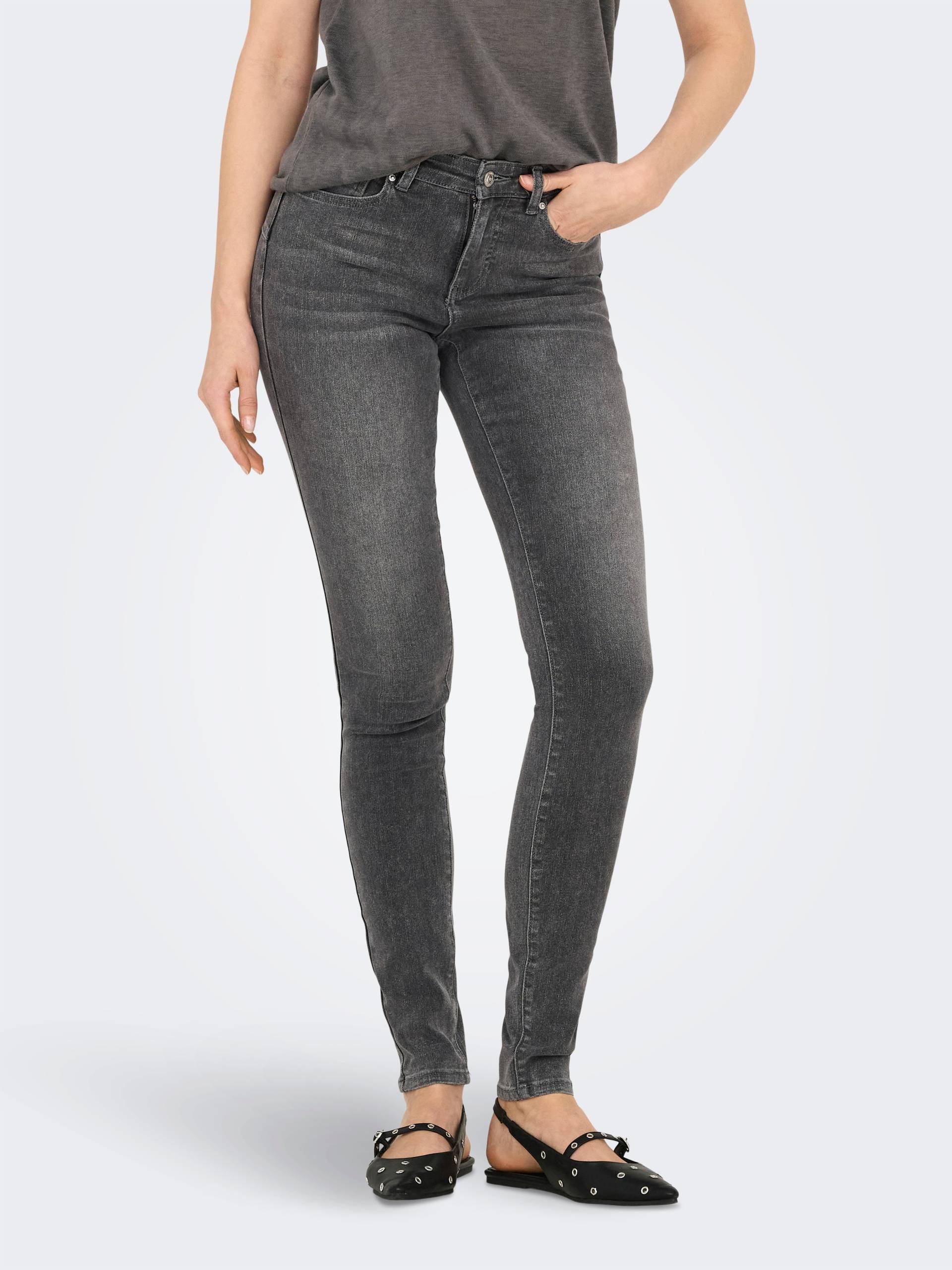 ONLY Skinny-fit-Jeans »ONLRINA MID WAIST PUSH UP SK BOX DNM« von ONLY