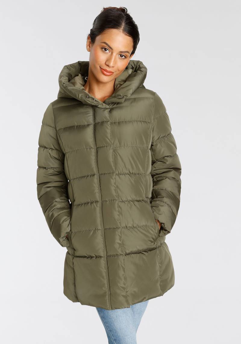 ONLY Steppjacke »ONLTINA PUFFER SHORT COAT OTW«, mit Kapuze, leicht glänzende Oberfläche von ONLY