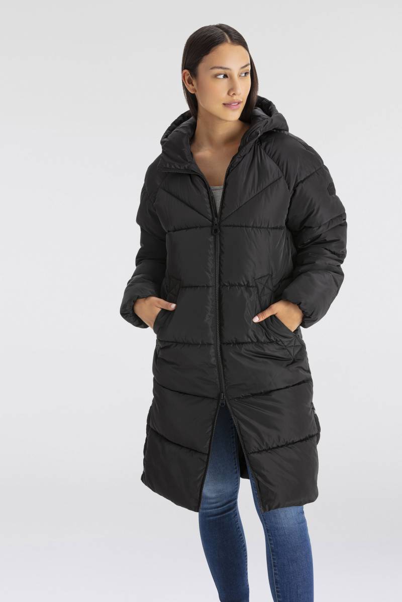 ONLY Steppmantel »ONLAMAND LONG PUFFER COAT CS OTW«, mit Kapuze und praktischem 2-Wege Reissverschluss von ONLY