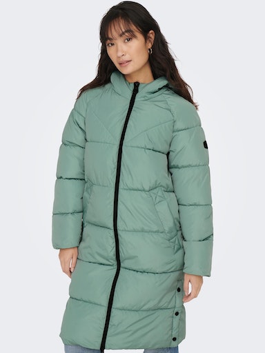 ONLY Steppmantel »ONLAMANDA LONG PUFFER COAT«, mit Kapuze von ONLY