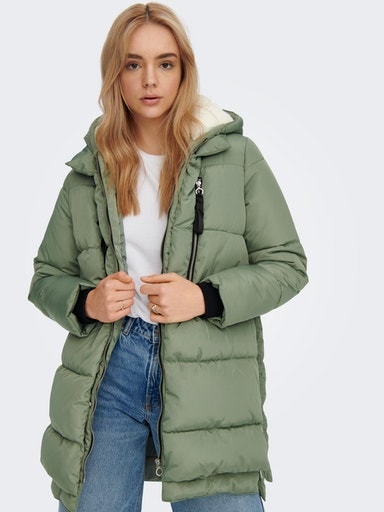 ONLY Steppmantel »ONLNORA LONG PUFFER COAT«, mit Kapuze von ONLY