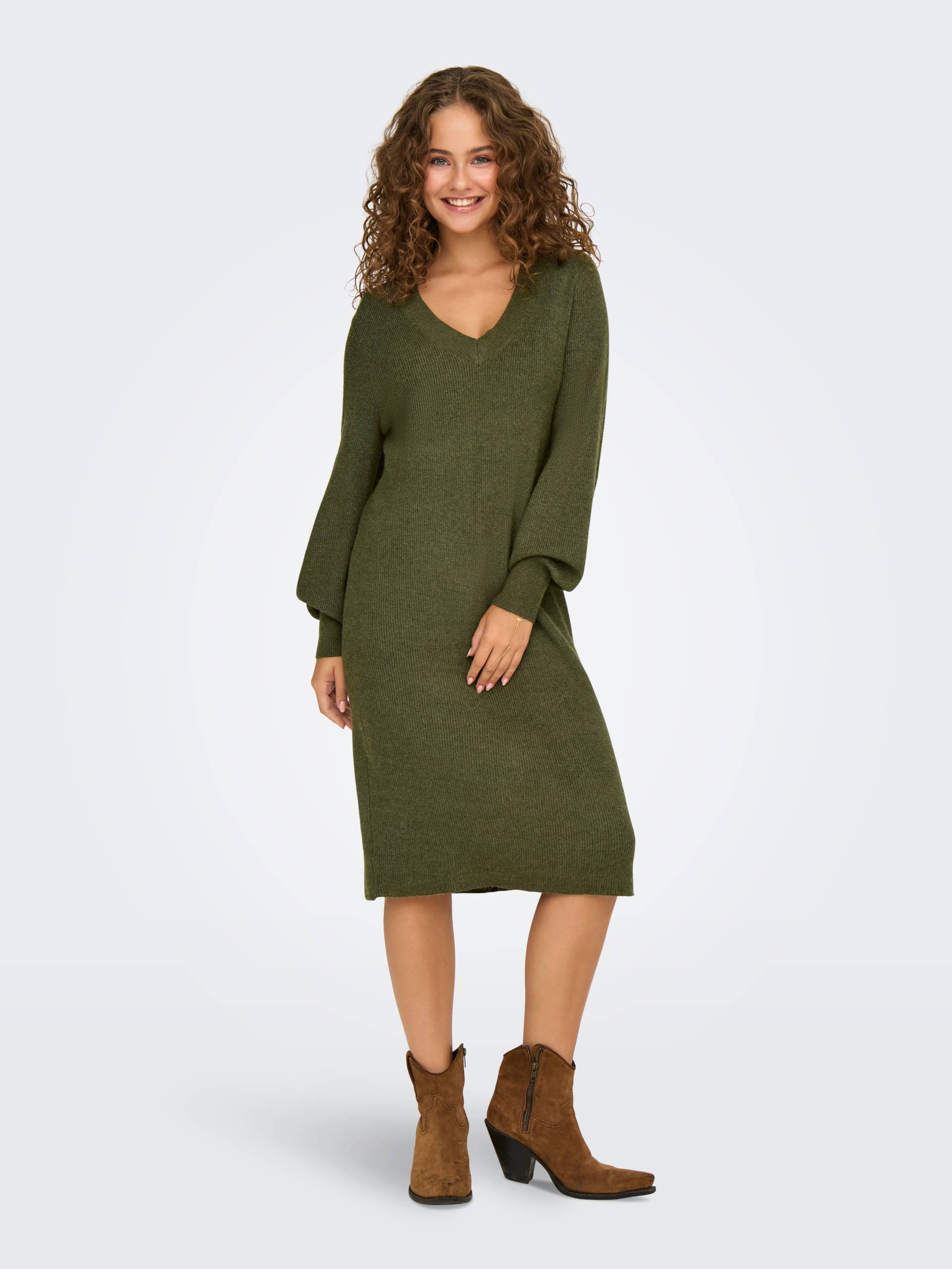 ONLY Strickkleid »ONLKATIA LS V-NECK DRESS NCA KNT« von ONLY