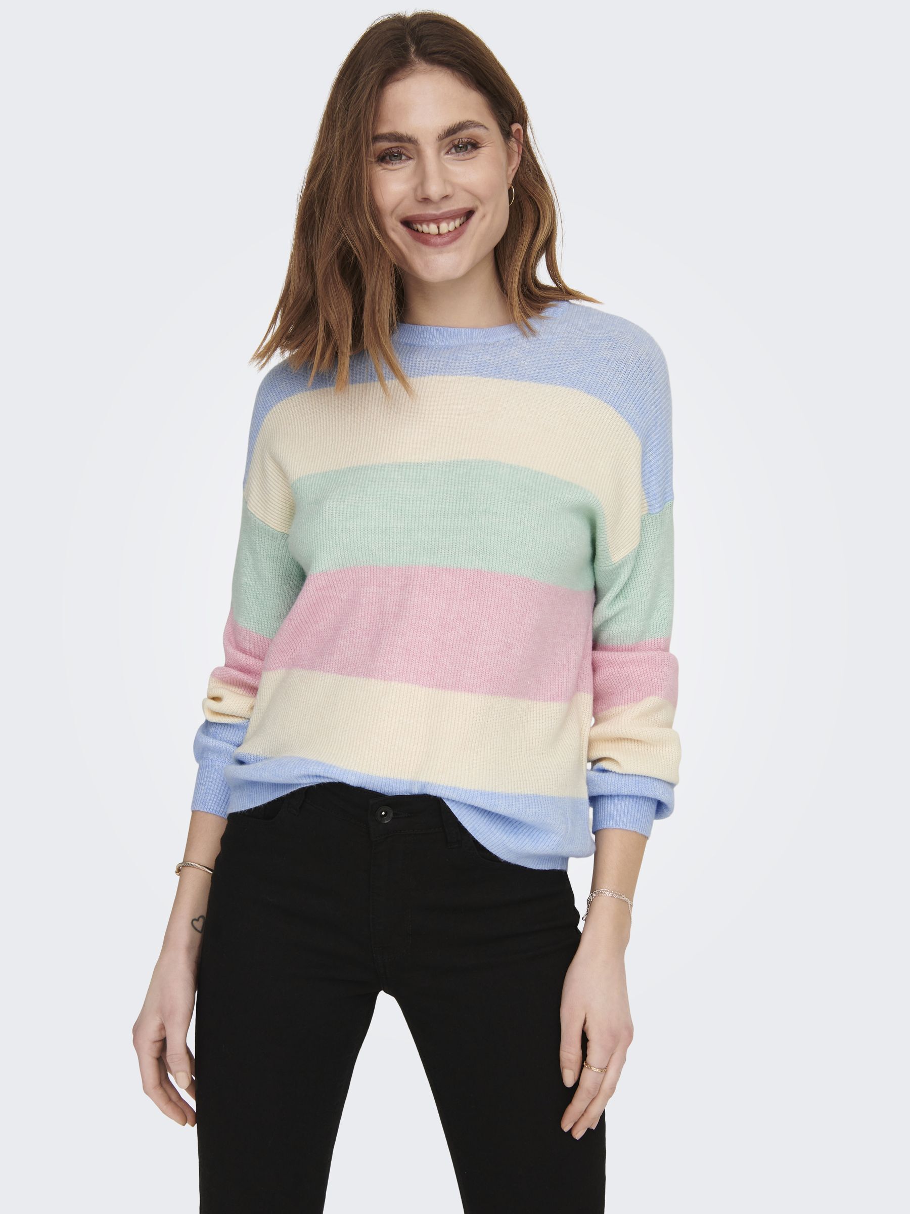 ONLY Strickpullover »ONLATIA L/S STRIPE PULLOVER KNT NOOS« von ONLY