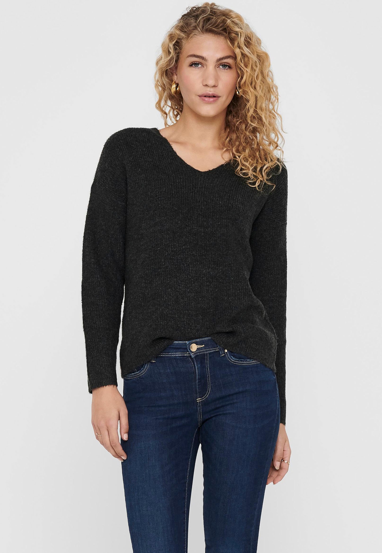 ONLY Strickpullover »ONLCAMILLA V-NECK L/S PULLOVER KNT NOOS« von ONLY