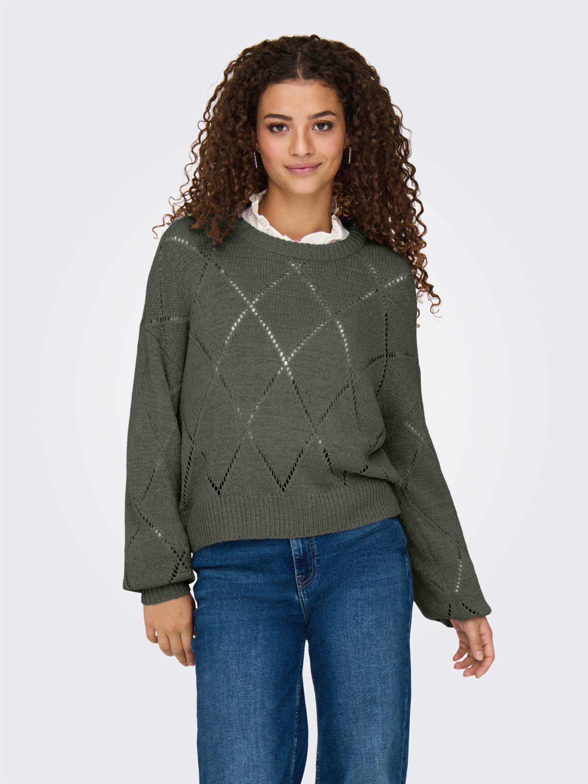 ONLY Strickpullover »ONLGEENAS LS STRUCTURE O-NECK CC KNT« von ONLY