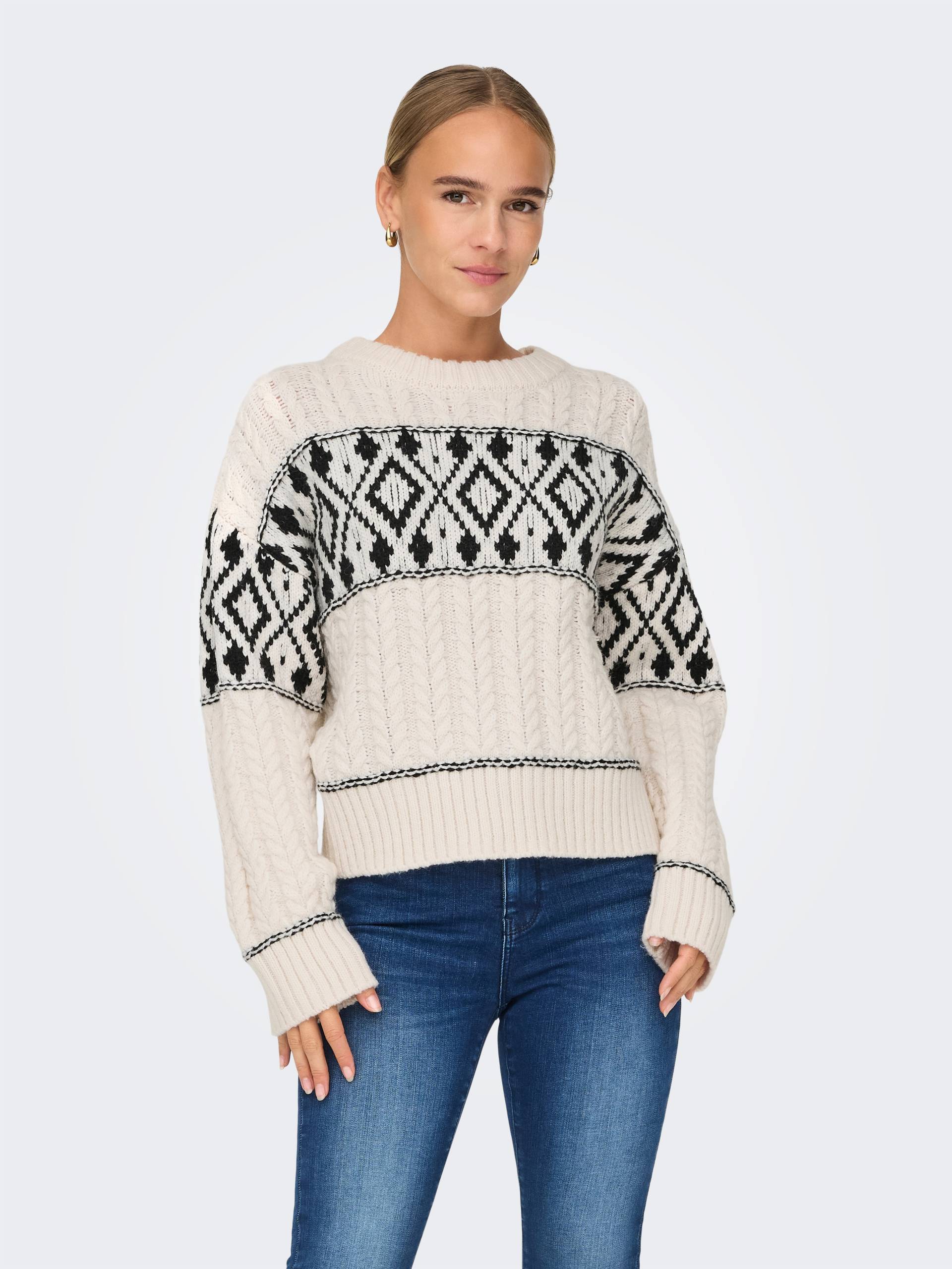 ONLY Strickpullover »ONLMARENT L/S PULLOVER KNT NOOS«, mit Strickmuster von ONLY