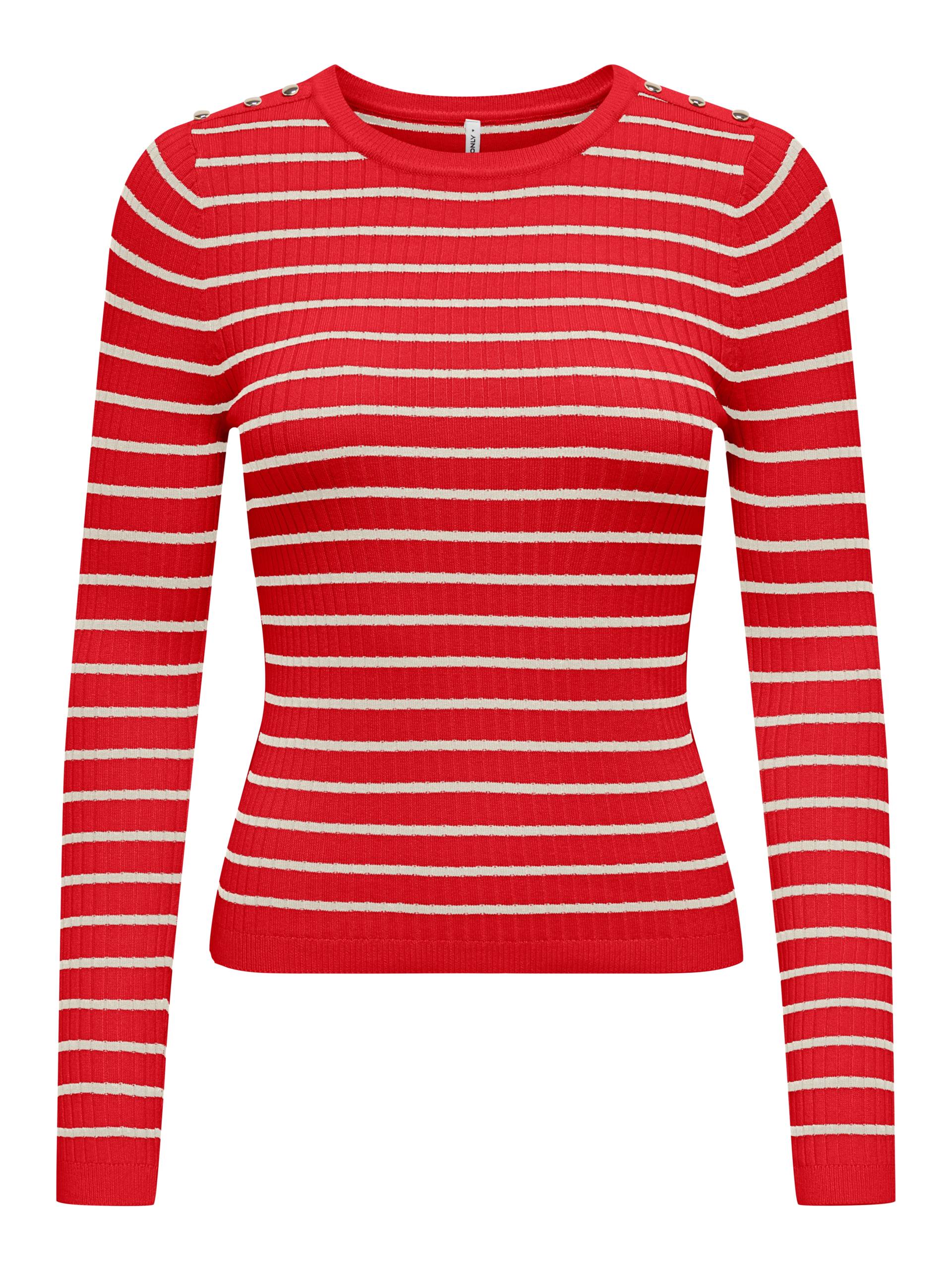 ONLY Strickpullover »ONLMILA LS STRIPE BUTTON O-NECK CC KNT« von ONLY