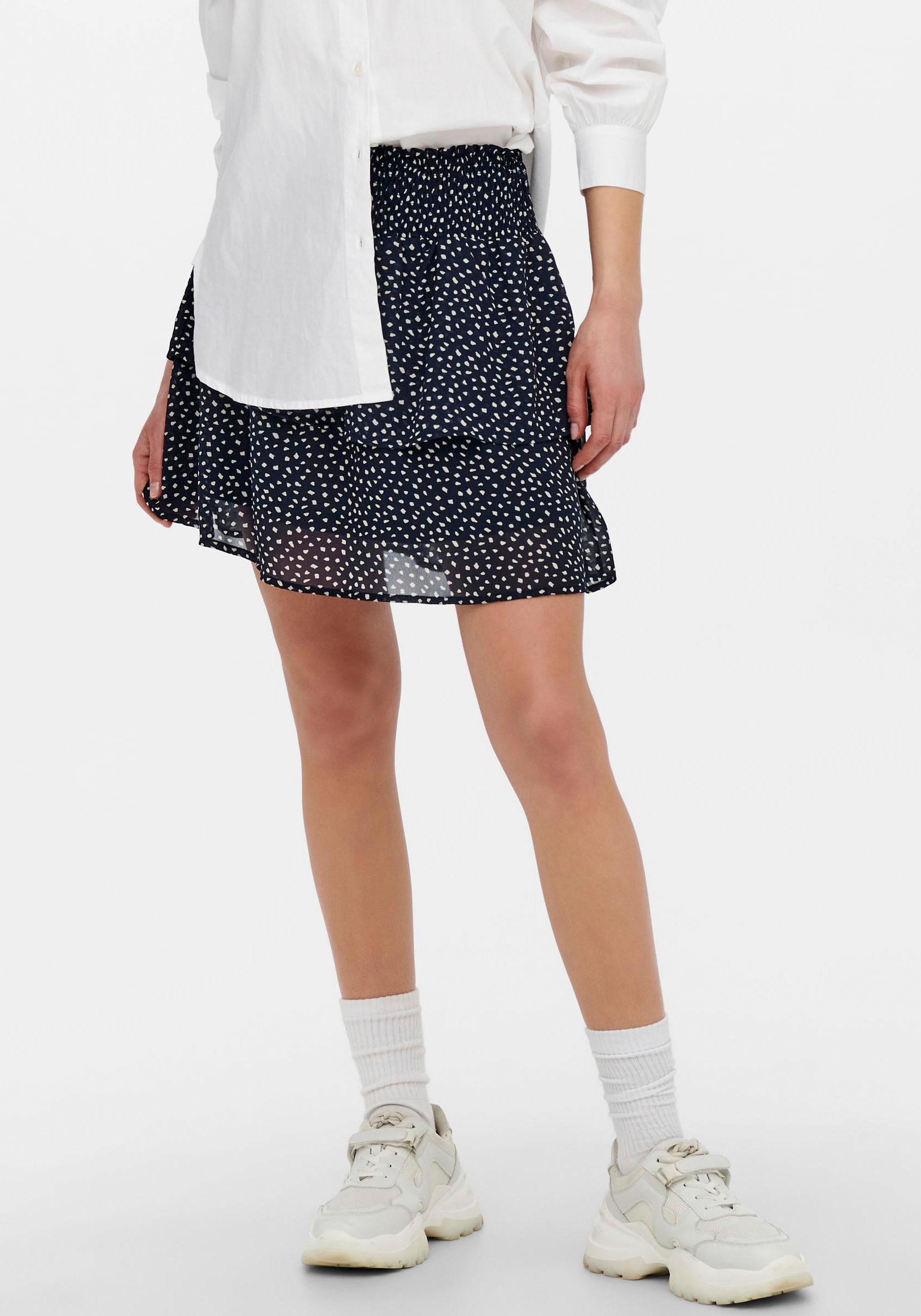 ONLY Minirock »ONLANN STAR LAYERED SMOCK SKIRT« von ONLY