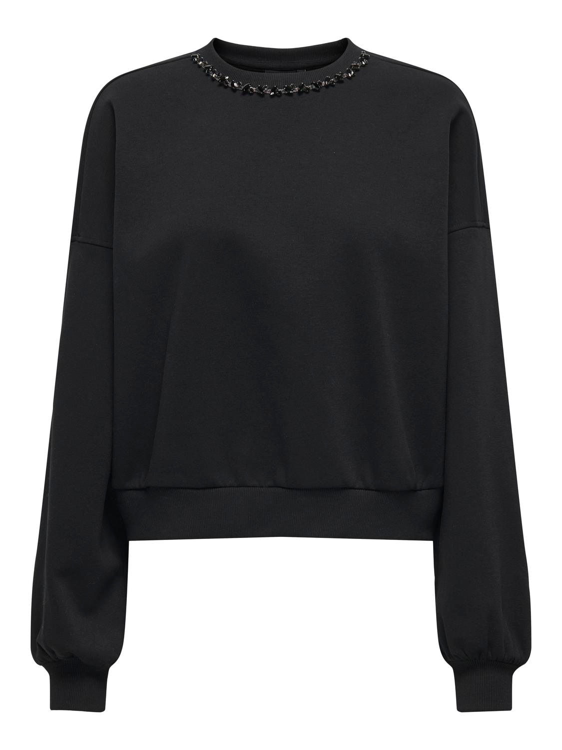 ONLY Sweatshirt »ONLKIARA L/S O-NECK EMBELLISHMENT SWT« von ONLY