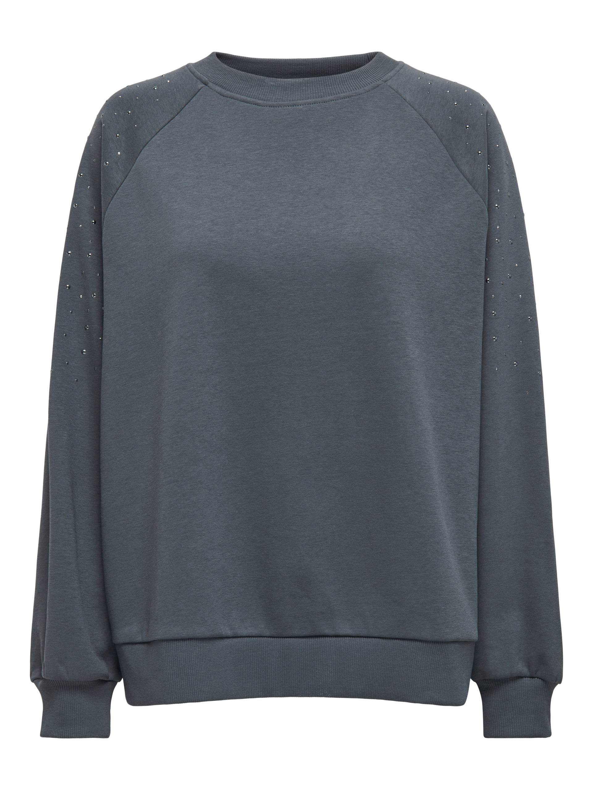 ONLY Sweatshirt »ONLKIARA L/S O-NECK OVERSIZE STUDS SWT« von ONLY