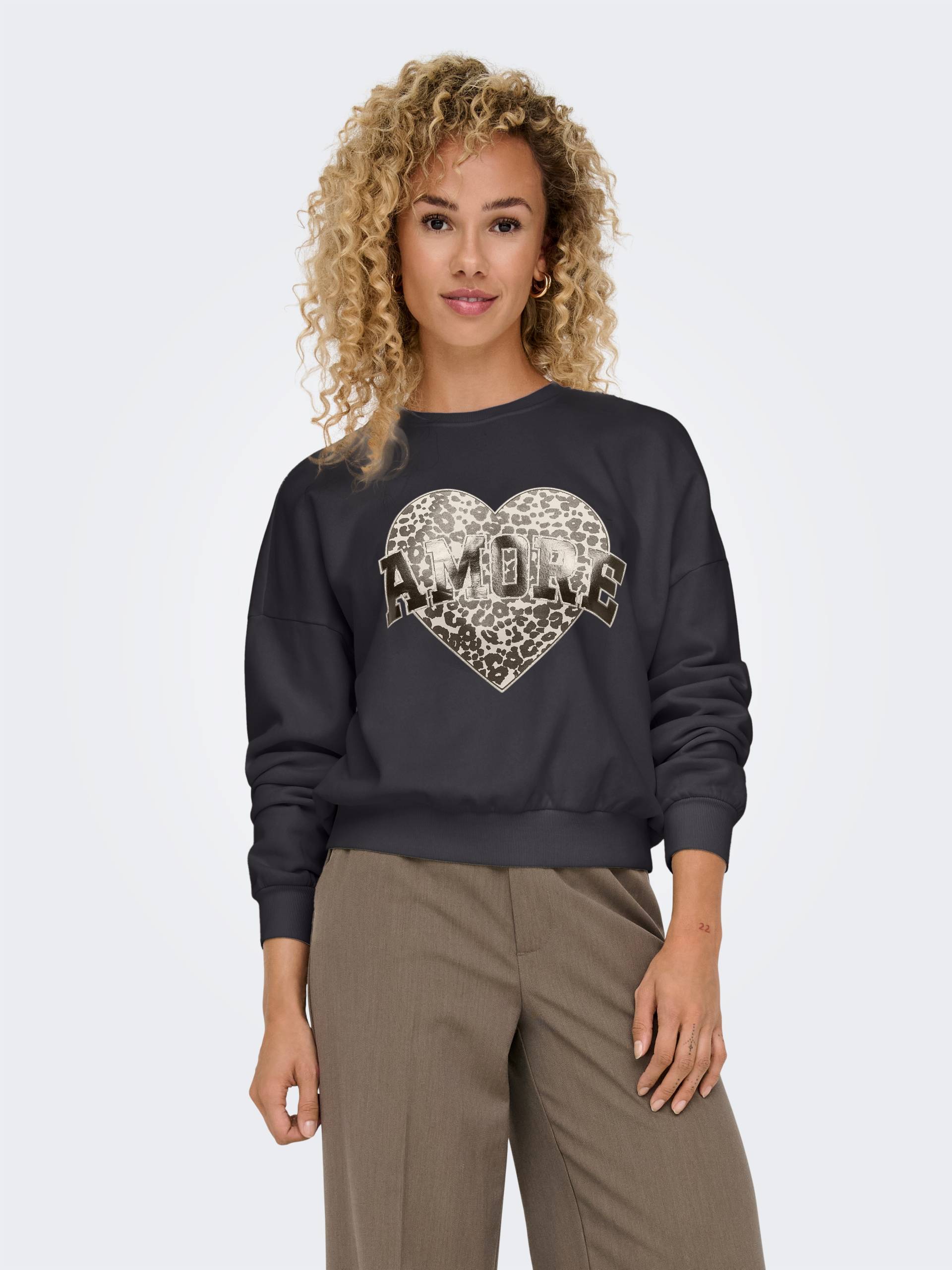 ONLY Sweatshirt »ONLLAUREN L/S LEO O-NECK CC SWT« von ONLY