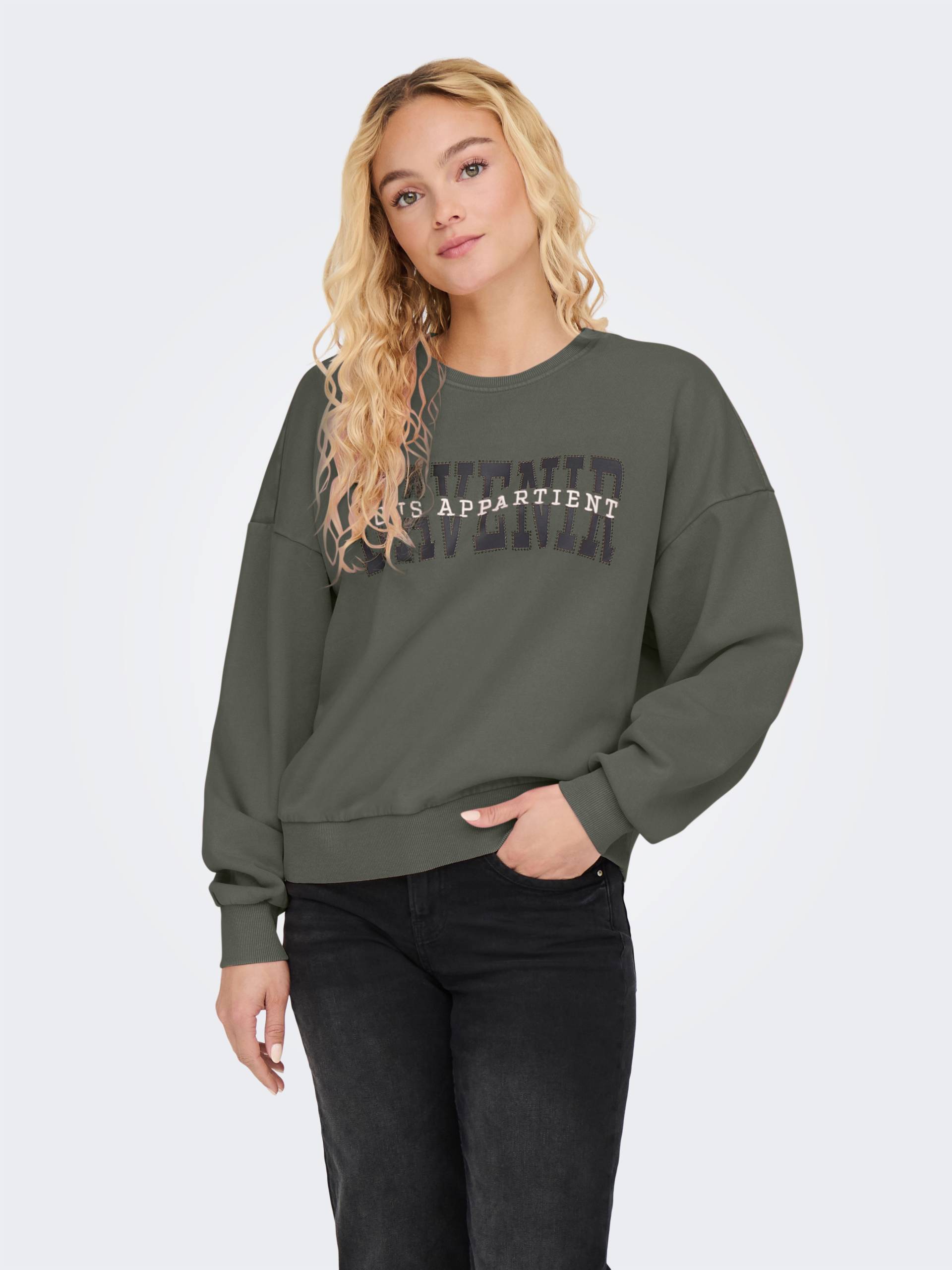 ONLY Sweatshirt »ONLPENELOPE L/S BEADS O-NECK SWT« von ONLY