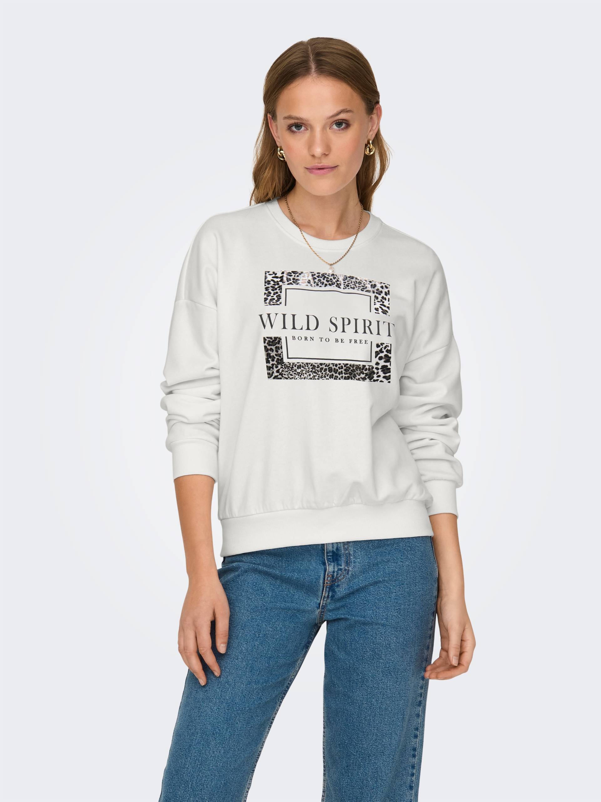 ONLY Sweatshirt »ONLRUNA L/S O-NECK BOX CC SWT« von ONLY