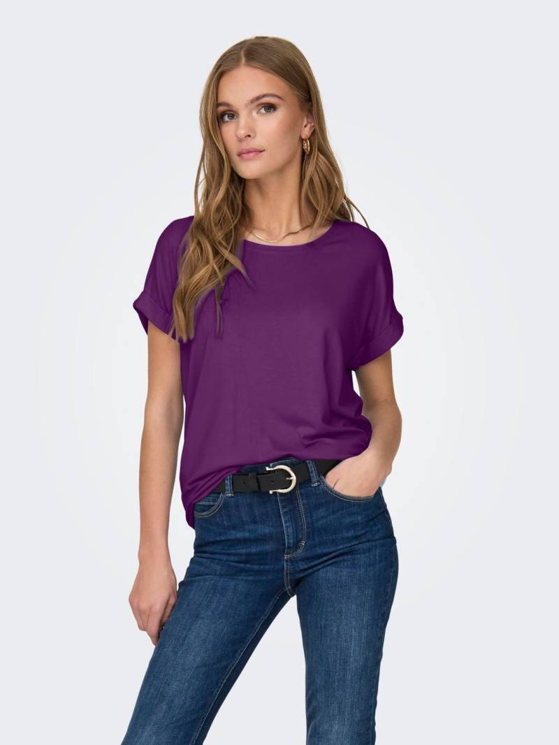 ONLY T-Shirt »ONLMOSTER S/S O-NECK TOP NOOS JRS«, mit Aufschlag am Arm von ONLY