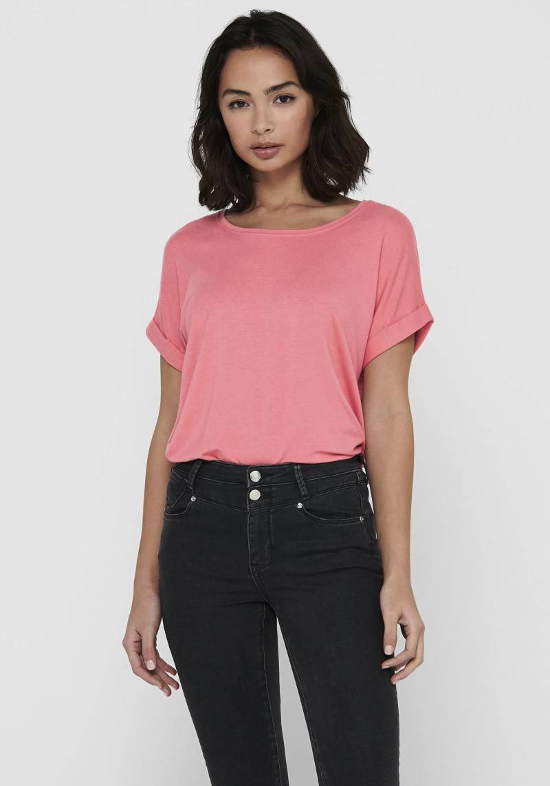 ONLY T-Shirt »ONLMOSTER S/S O-NECK TOP NOOS JRS«, mit Aufschlag am Arm von ONLY