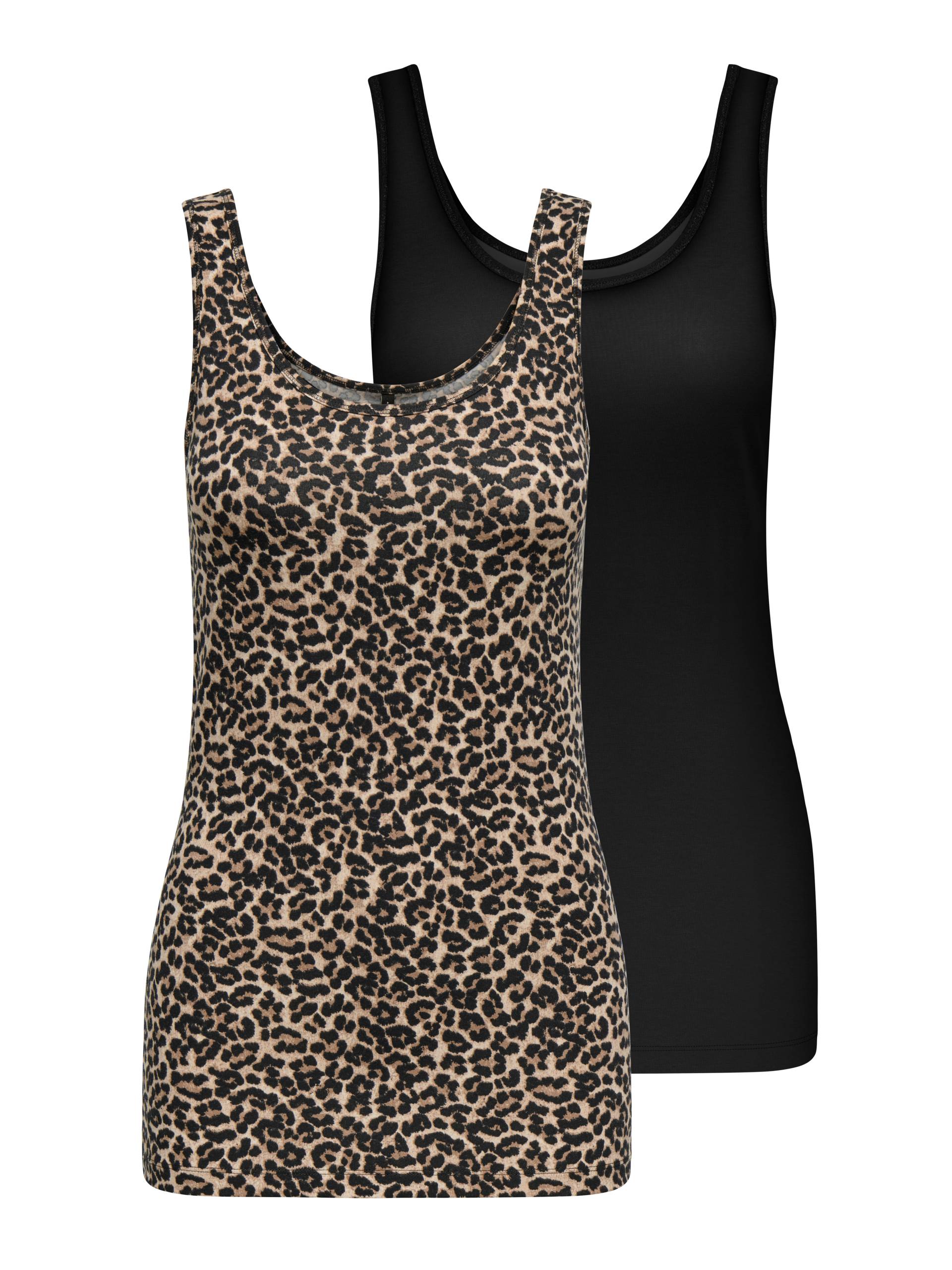 ONLY Tanktop »ONLLIVE LOVE AOP S/L TANK TOP 2-PACK JRS«, (Set, 2 tlg.) von ONLY