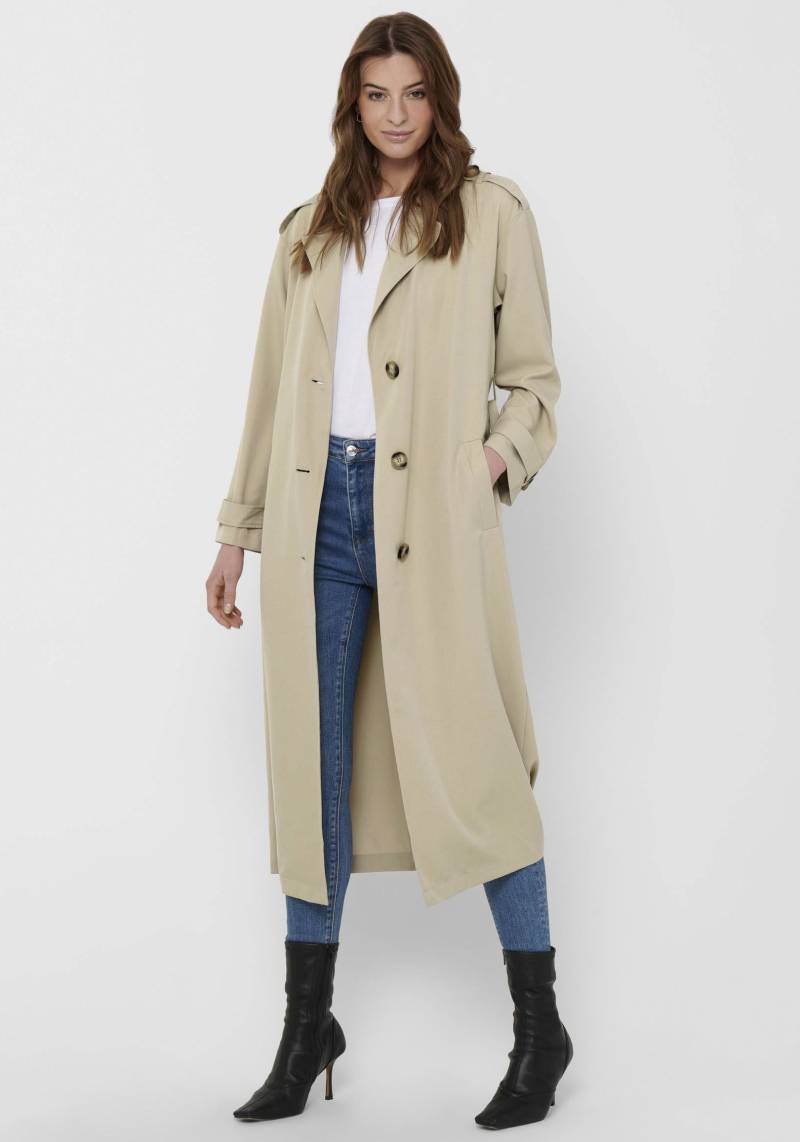 ONLY Trenchcoat »ONLLINE X-LONG TRENCHCOAT OTW NOOS«, mit Bindegürtel an der Taille - 2 Seitentaschen von ONLY