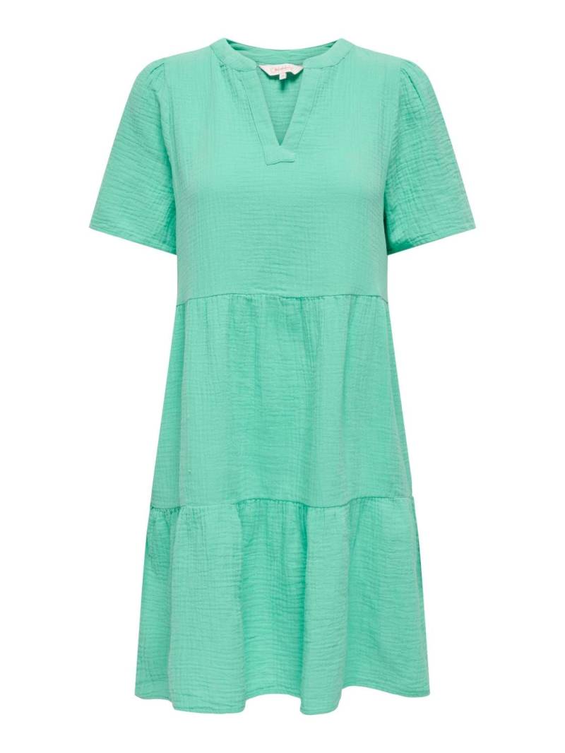 ONLY Tunikakleid »ONLTHYRA LIFE SS V-NECK DRESS WVN CS«, mit Volant von ONLY