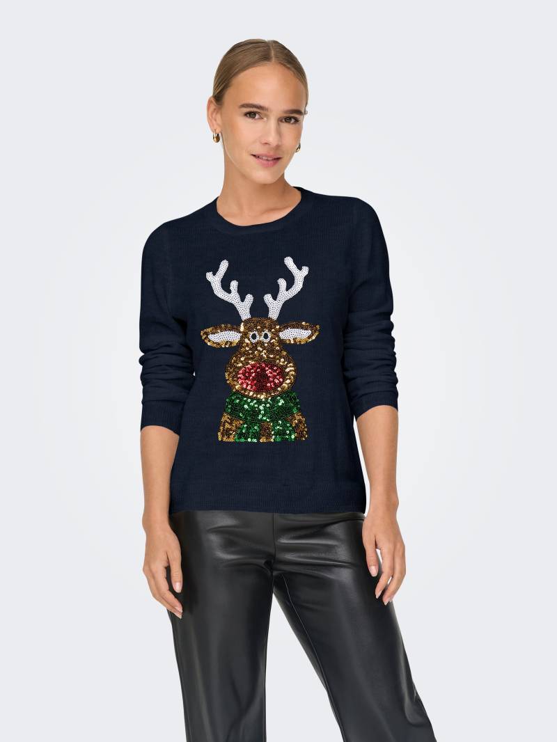 ONLY Weihnachtspullover »ONLXMAS LS O-NECK MIX DETAIL BOX KNT« von ONLY