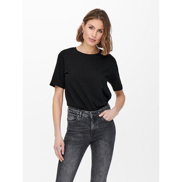 Only - T-Shirt, Rundhals, kurzarm, für Damen, Black, Größe L von Only