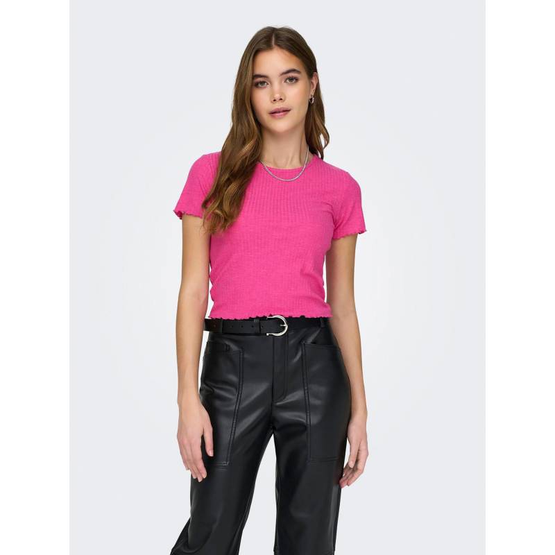 Only - T-Shirt, für Damen, Fuchsia, Größe L von Only