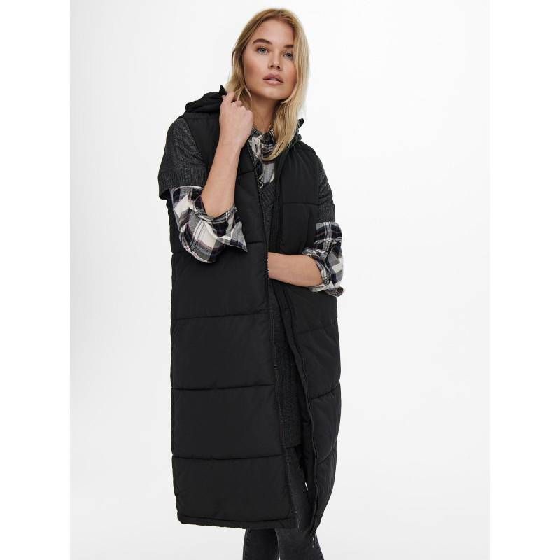 Gilet, Wattiert Mit Kapuze Damen Black S von ONLY