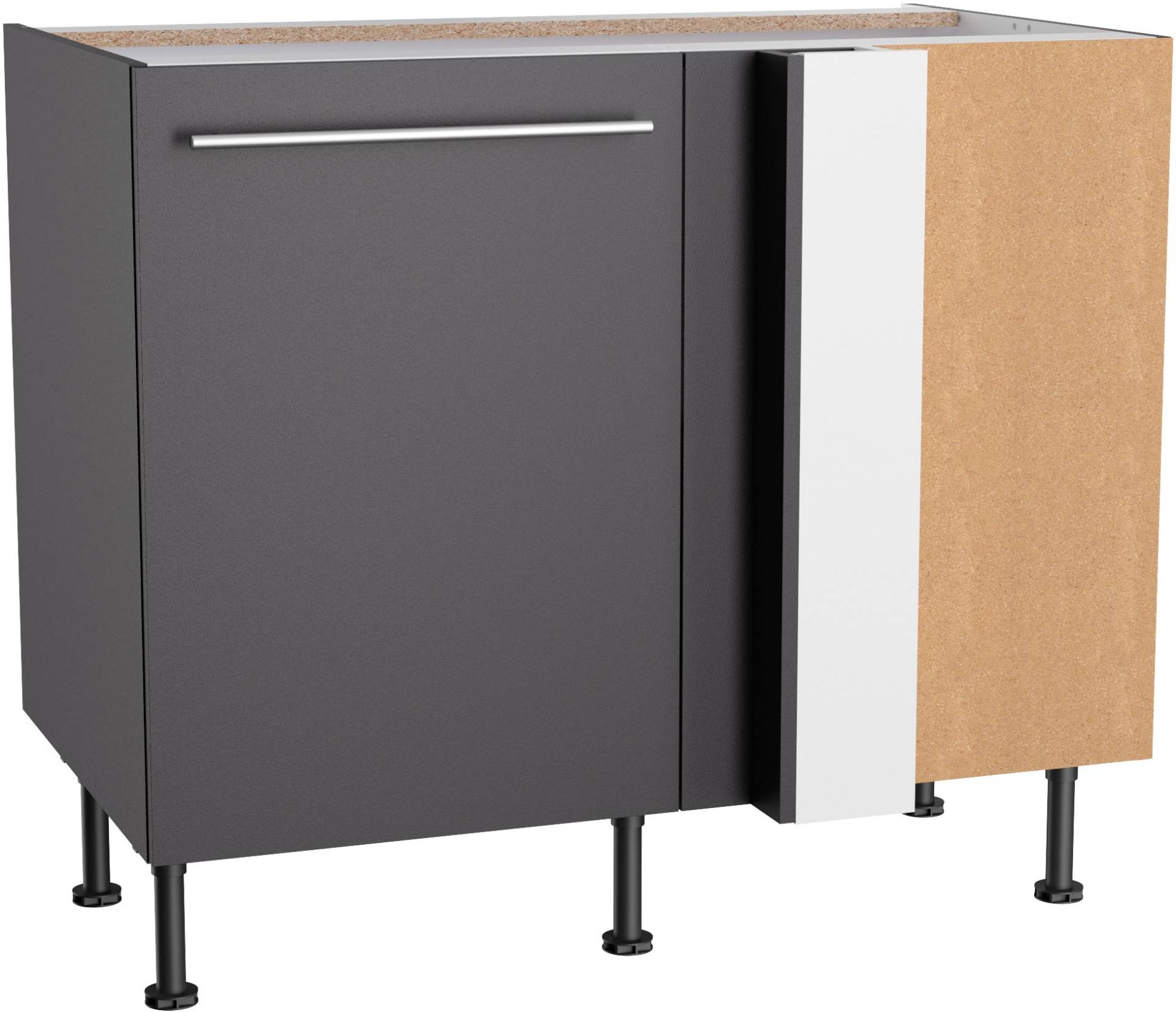 OPTIFIT Eckunterschrank »Bern2«, Breite 100 x 65 cm, Lösung für Geschirrspüler, 1 Tür, 1 Einlegeboden von OPTIFIT